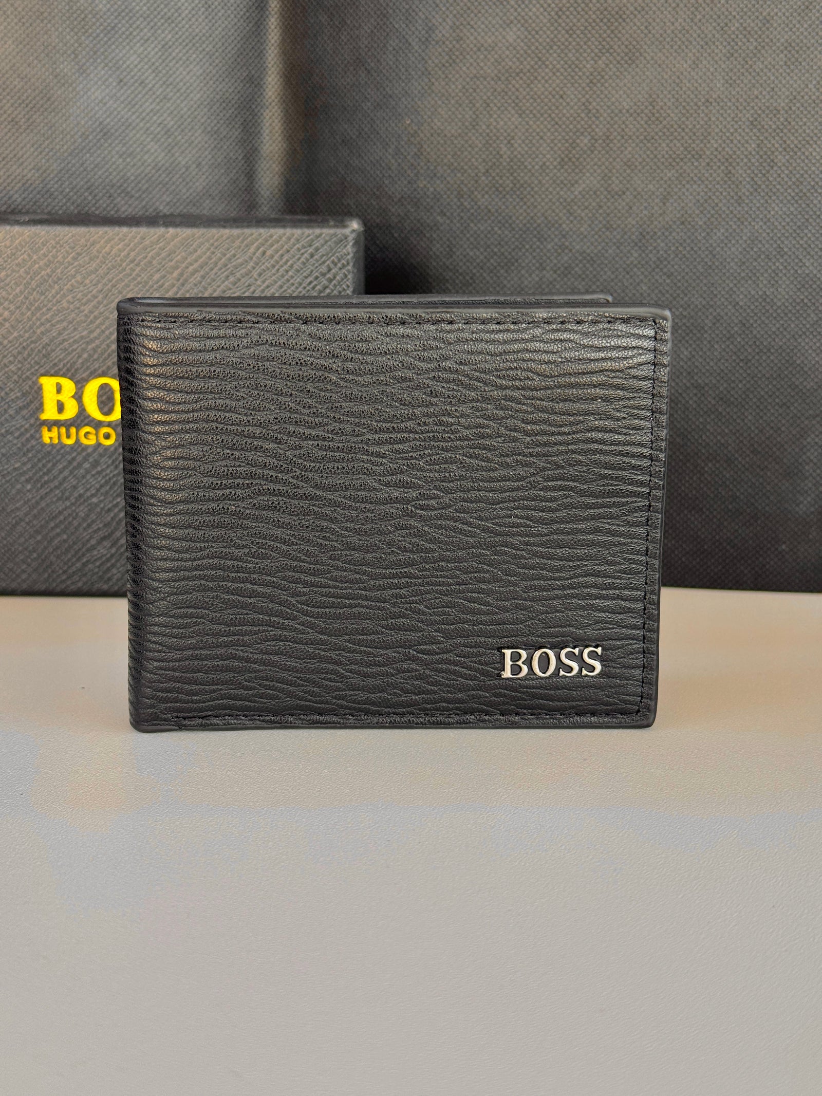 BOSS Leather bifold Wallet – Premium Gift Packaging Included