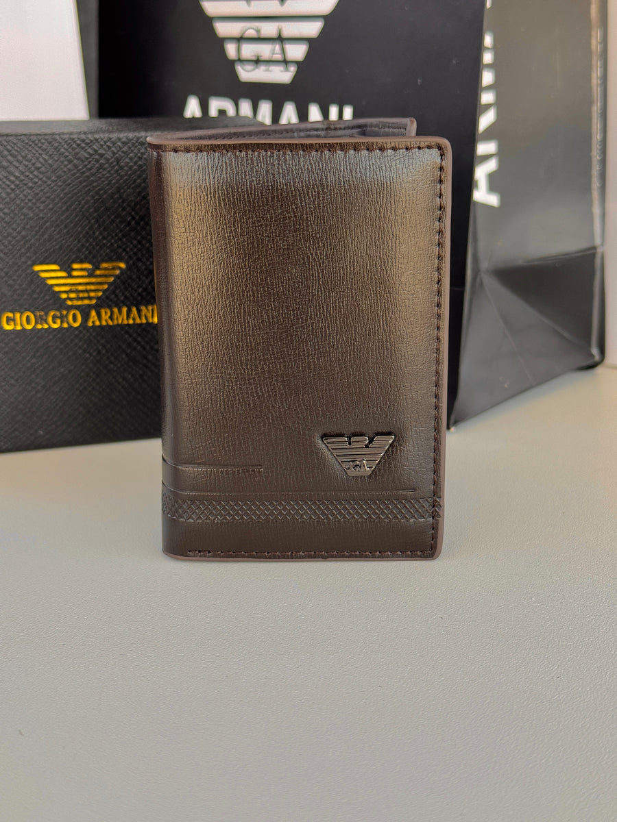 Armani Leather Trifold Wallet – Premium Gift Packaging Included