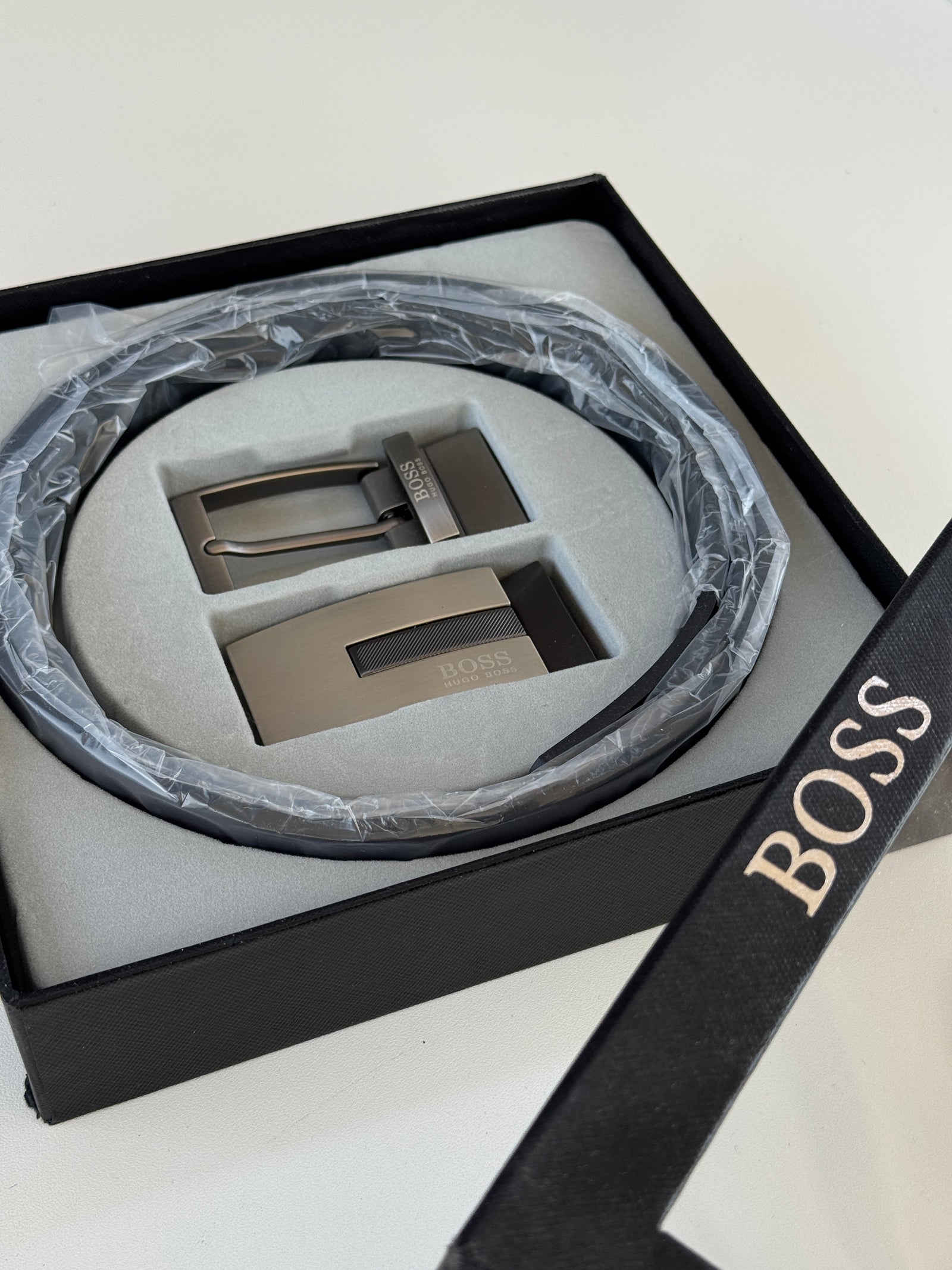 BOSS 3 Piece Belt Set – Reversible Belt with Two Buckles