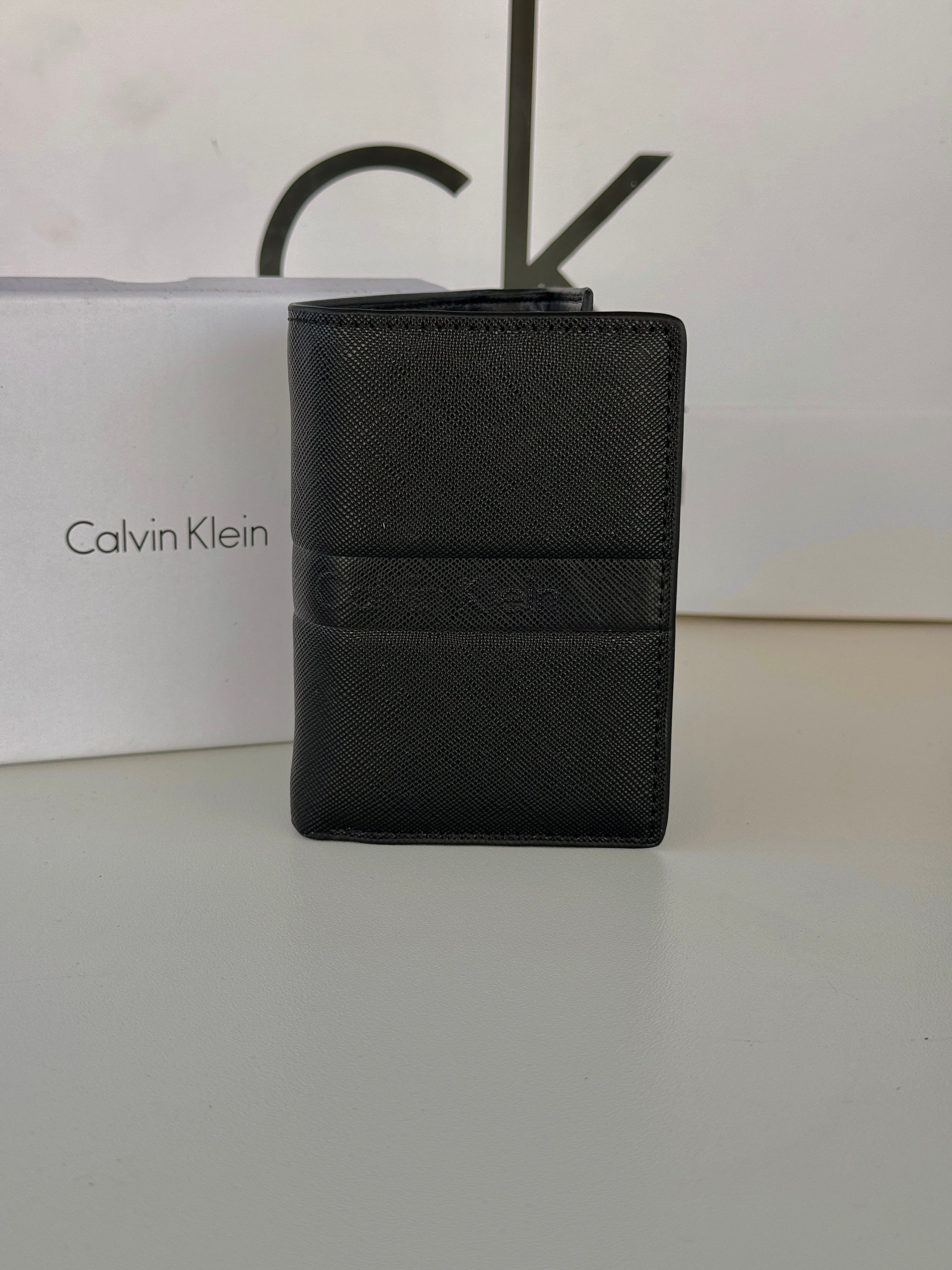 Calvin Klein Leather Trifold Wallet – Premium Gift Packaging Included