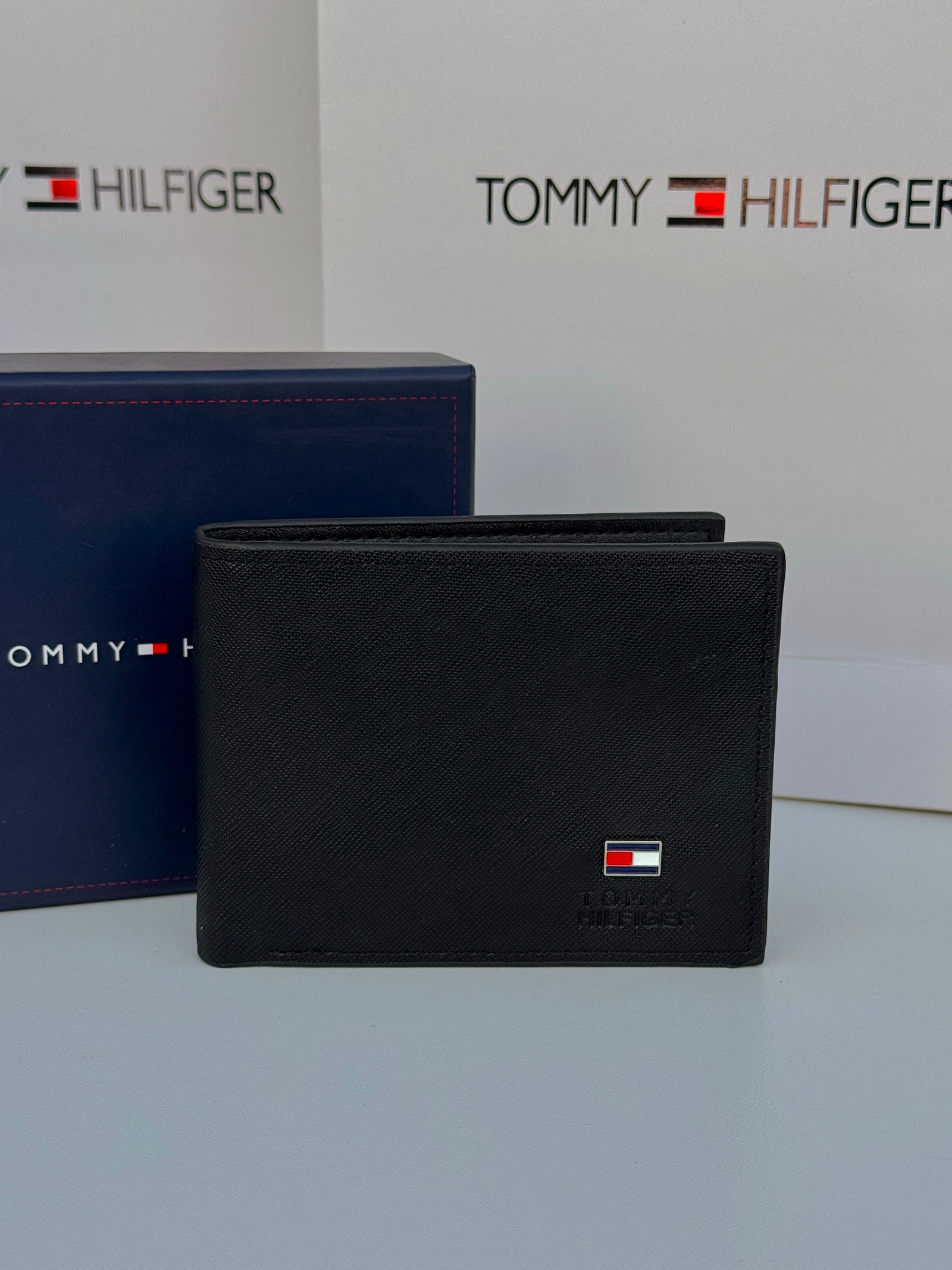 Tommy Hilfiger Leather Wallet – Premium Wallet with Gift Box & Bag