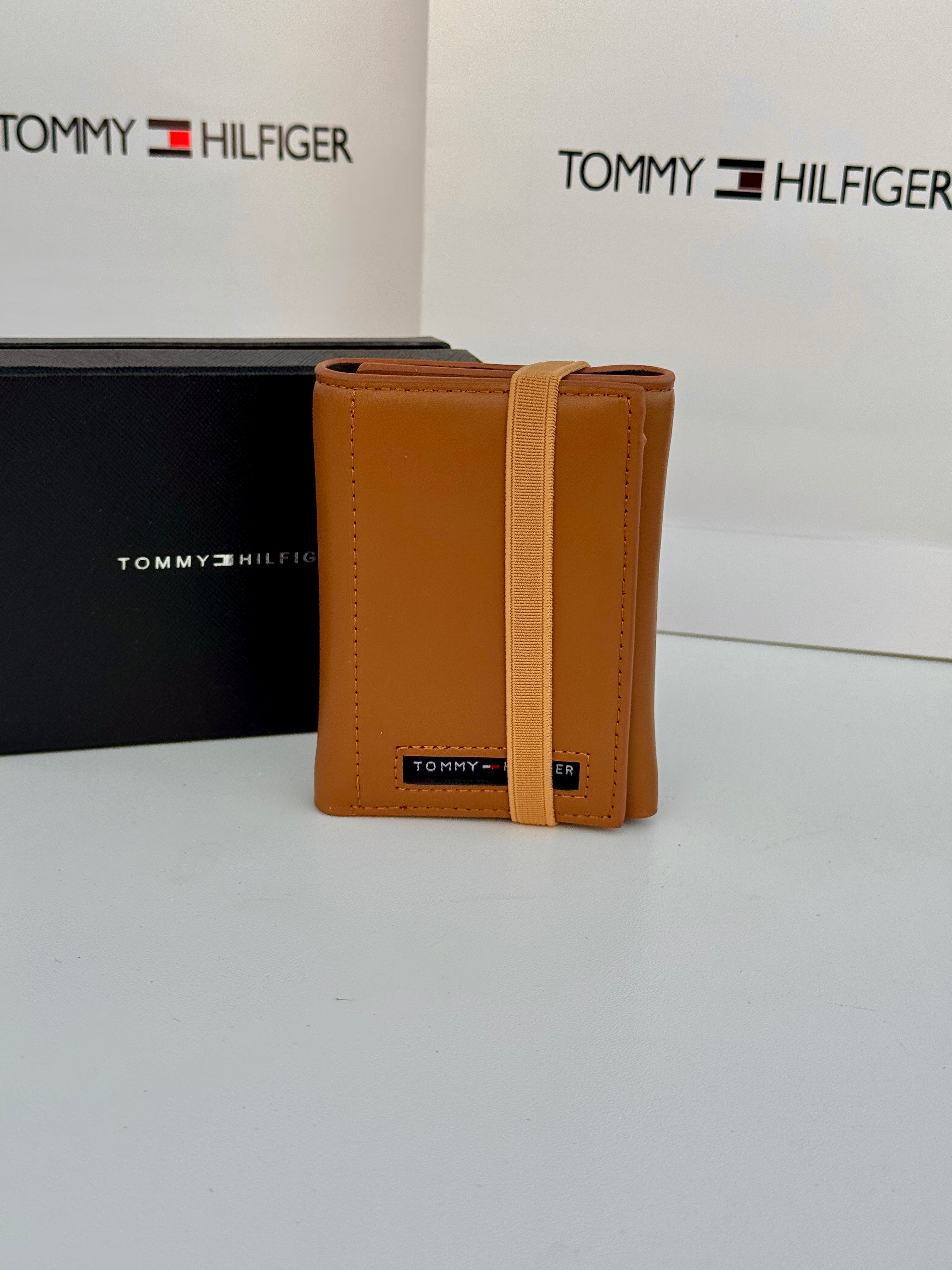 Tommy Hilfiger Leather Trifold Wallet – Premium Gift Packaging Included