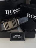 طقم المحفظة والحزام الأوتوماتيكي من BOSS – طقم هدايا فاخر مع علبة وحقيبة
