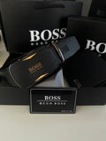 طقم محفظة وحزام أوتوماتيكي من BOSS – طقم هدايا فاخر مع علبة وحقيبة