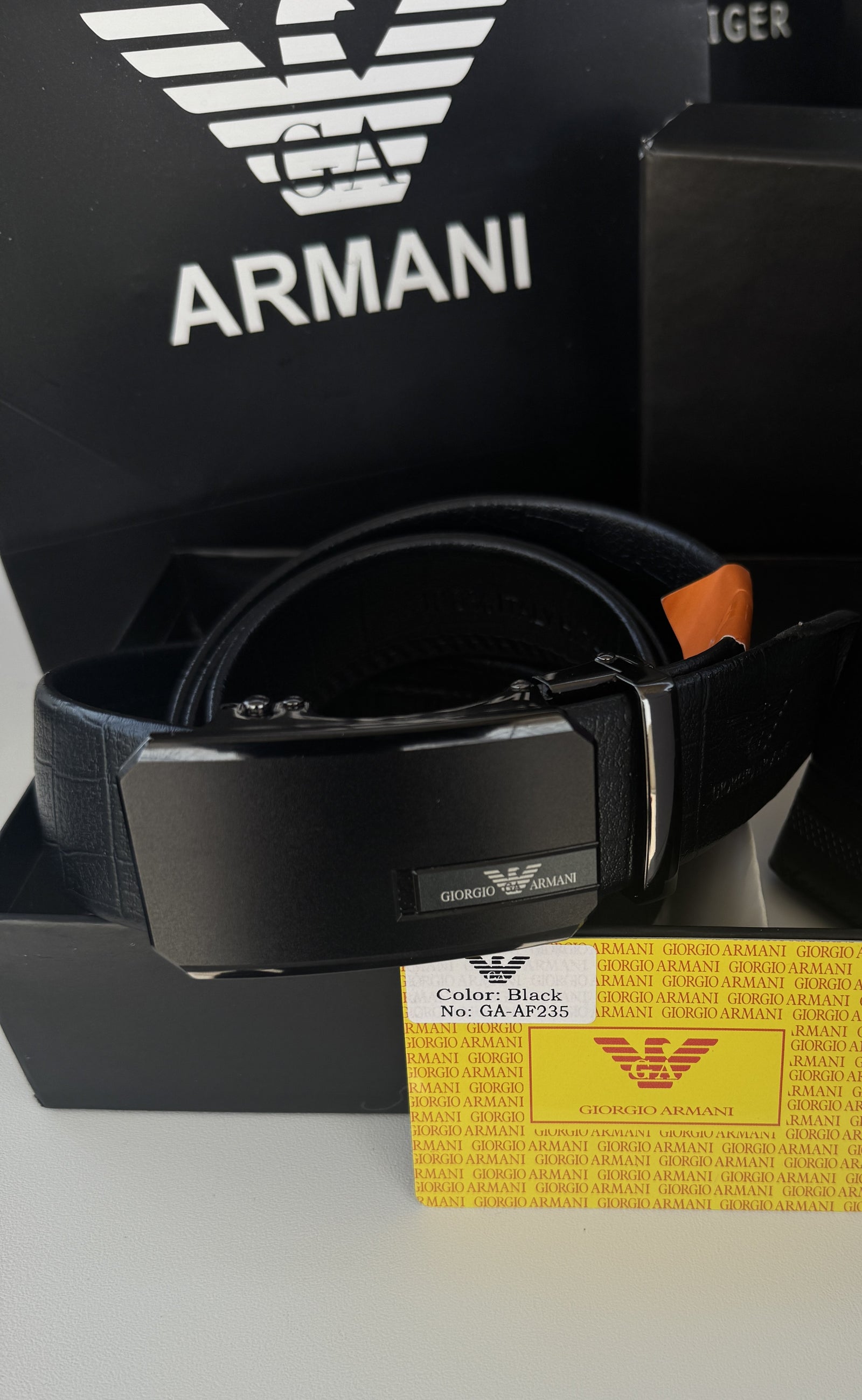 Armani Automatic Belt – Adjustable Belt with Gift Box & Bag