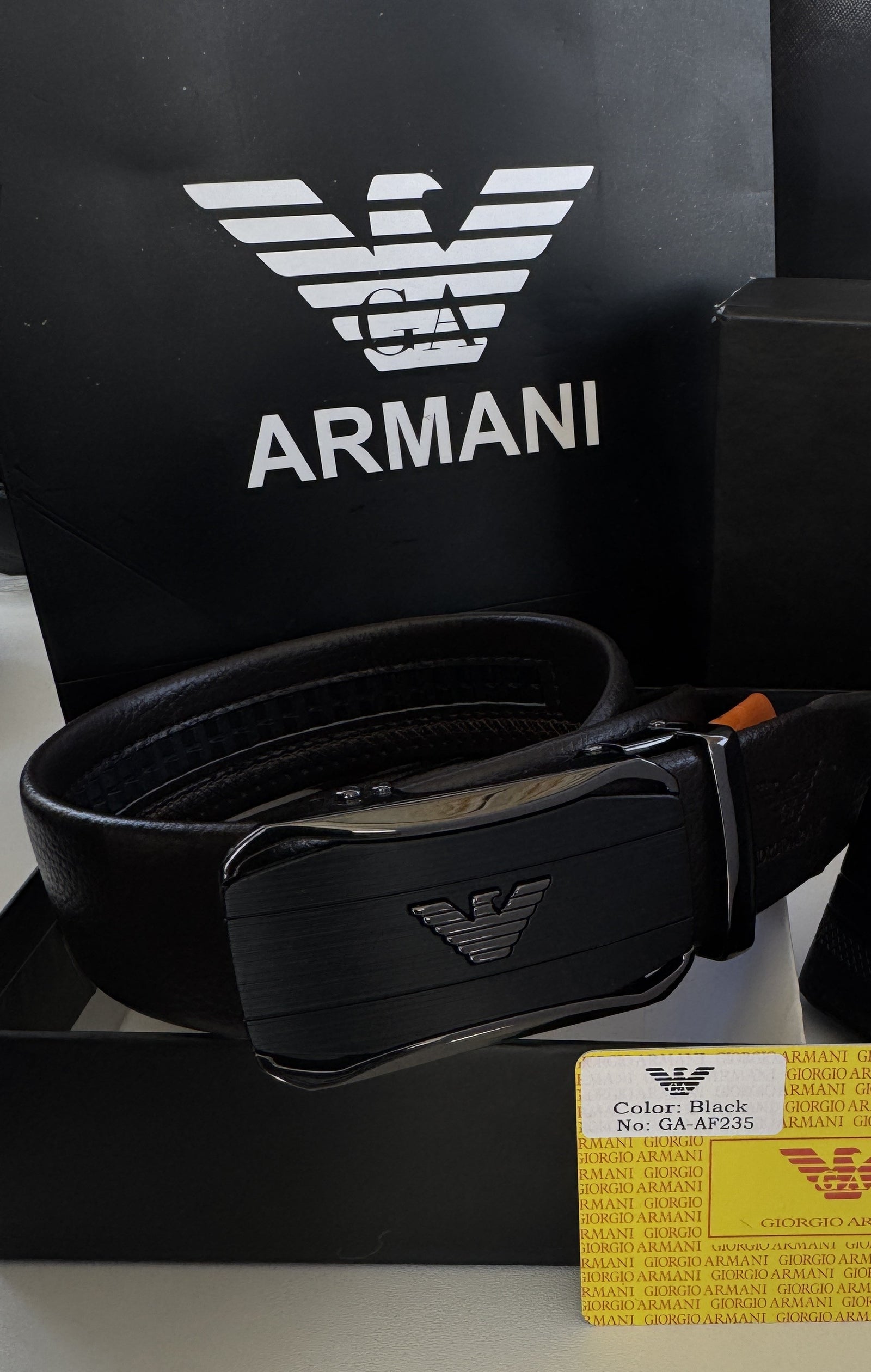 Armani Automatic Belt – Adjustable Belt with Gift Box & Bag