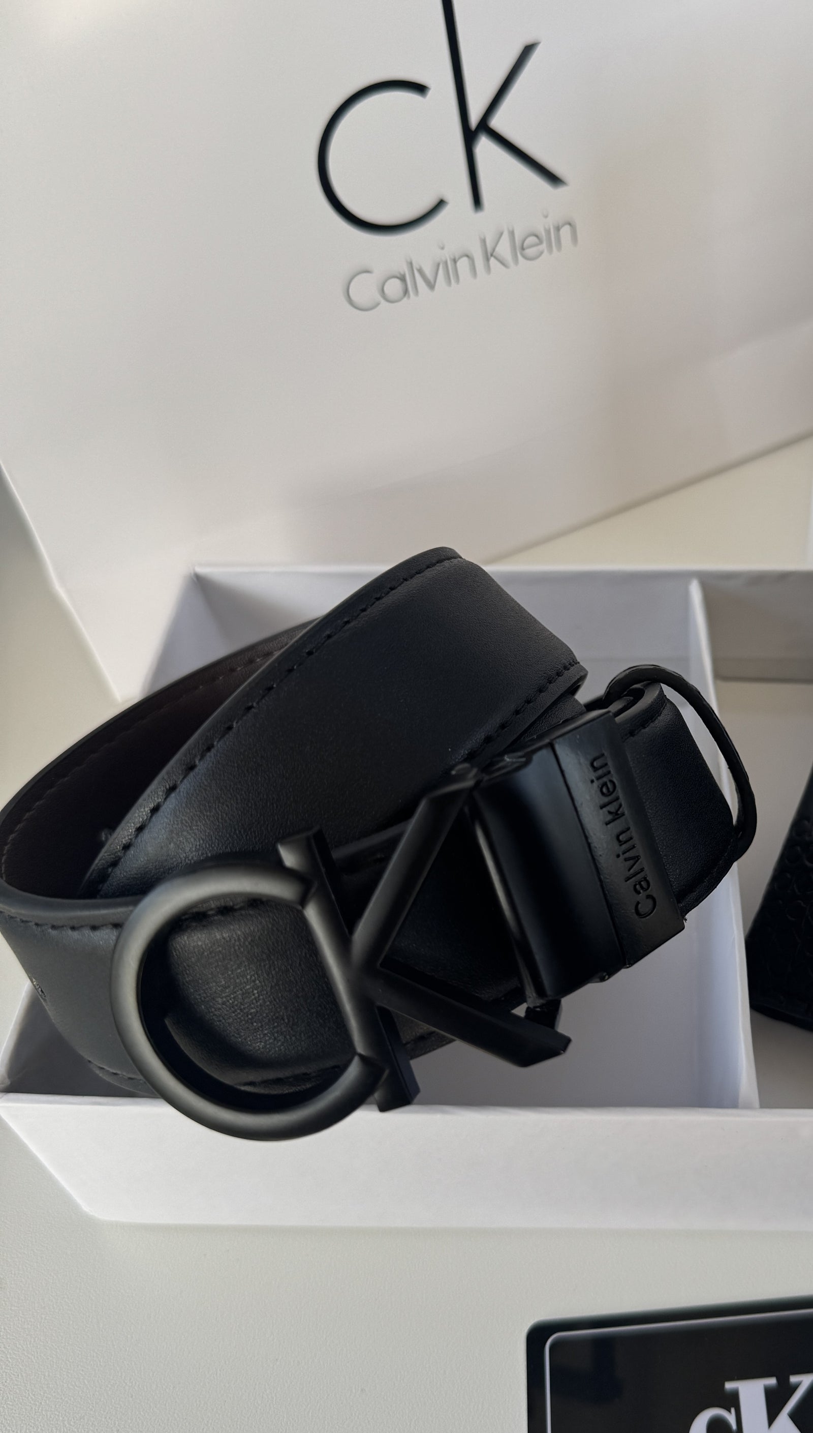 CALVIN KLEIN Double Face Belt – Black & Brown Reversible with Classic Buckle