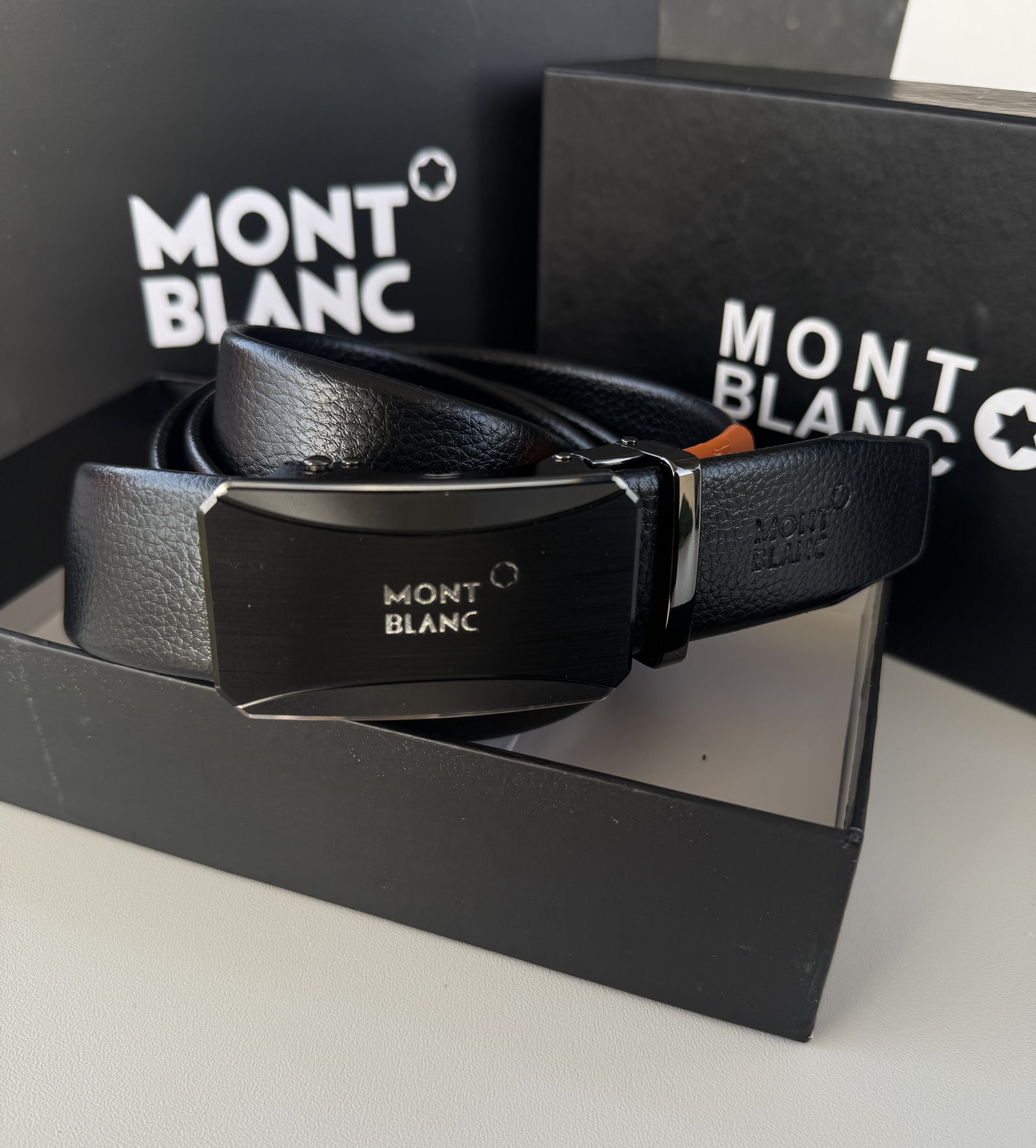 MONT BLANC Automatic Belt – Adjustable Belt with Gift Box & Bag