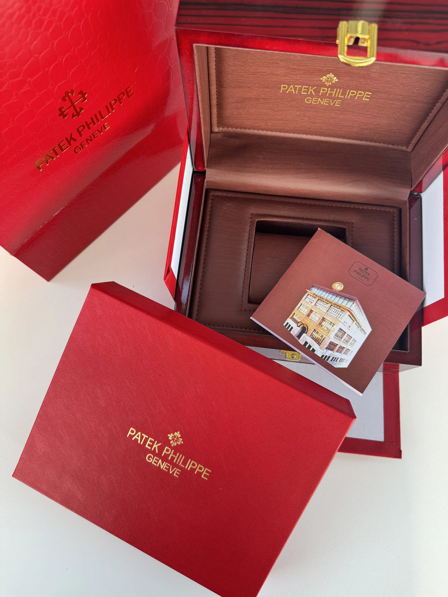 Patek Philippe Watch Packaging Set – Premium Box with Cards, Catalogs & Shopping Bag