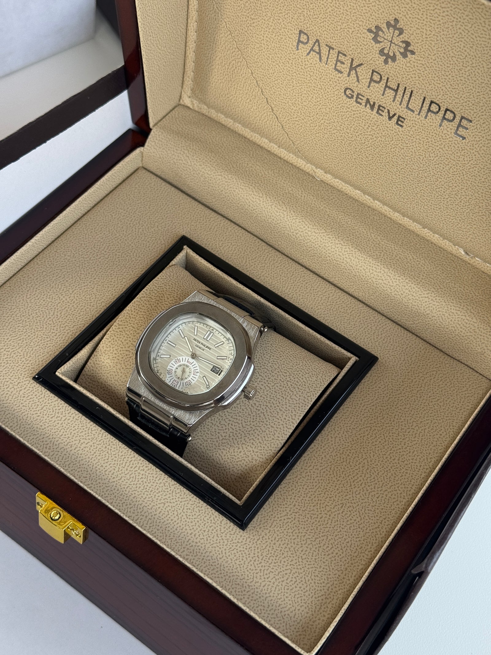 Patek Philippe leather Watch – with Standard Gift Box Packaging