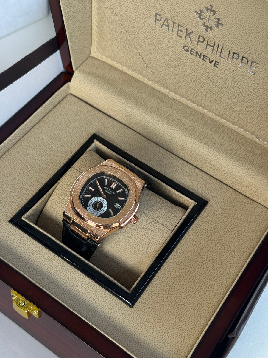 Patek Philippe leather Watch – with Standard Gift Box Packaging