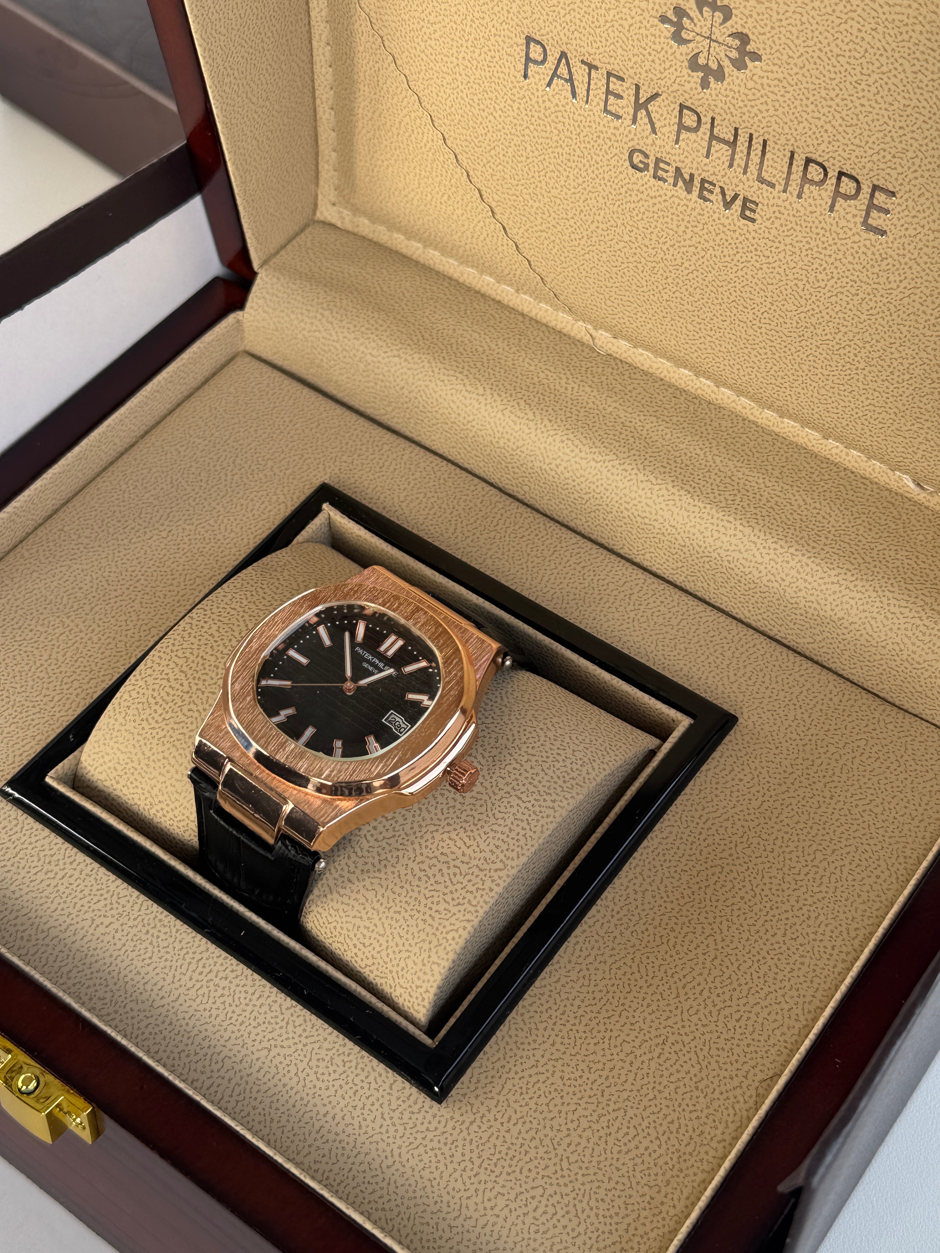 Patek Philippe leather Watch – with Standard Gift Box Packaging
