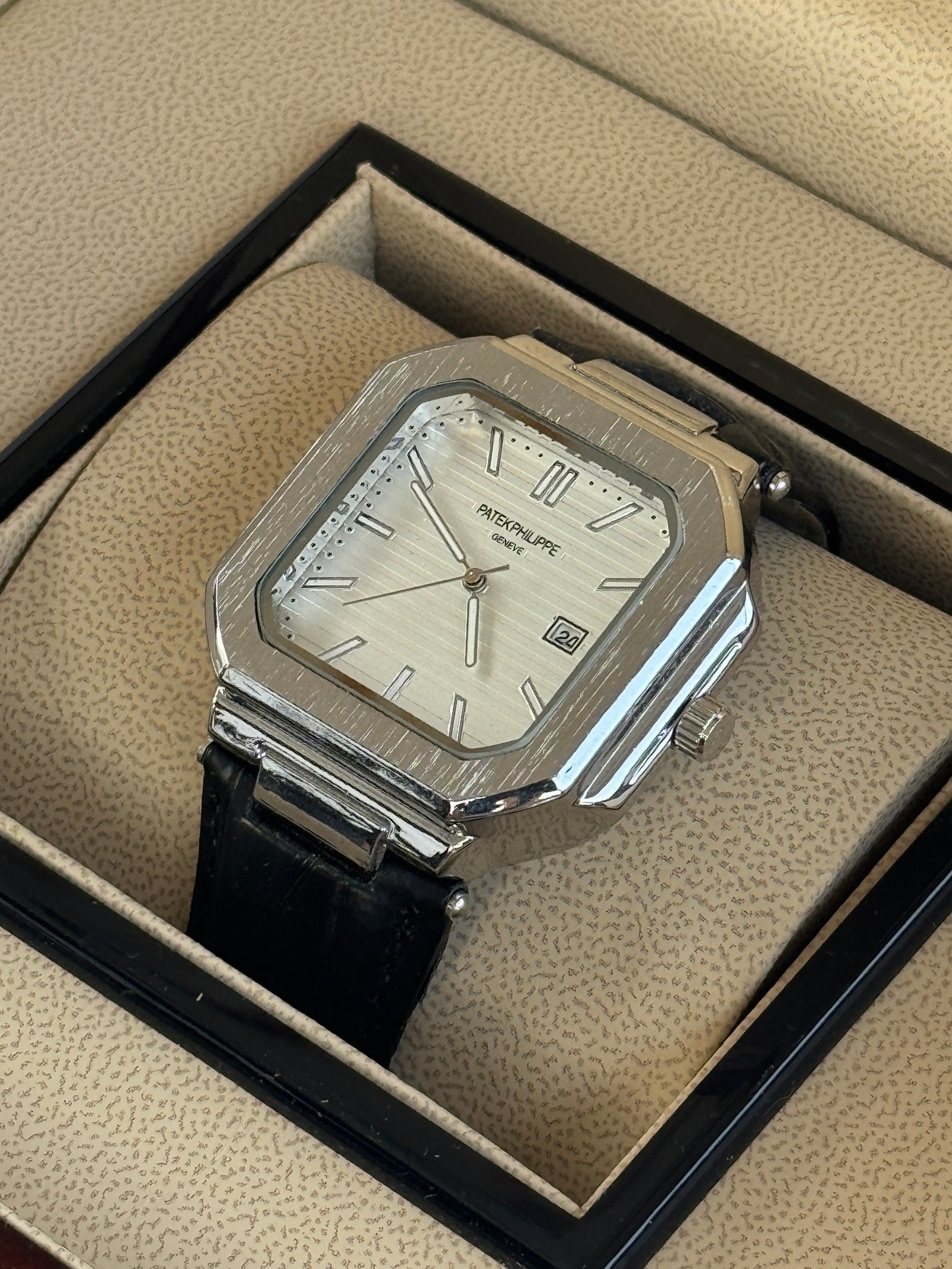 Patek Philippe leather Watch – with Standard Gift Box Packaging