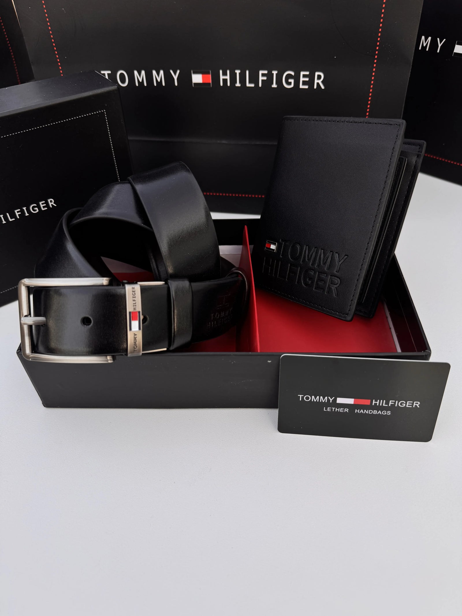 Tommy Hilfiger Wallet & Double Face Belt Set – Premium Gift Set with Box & Bag