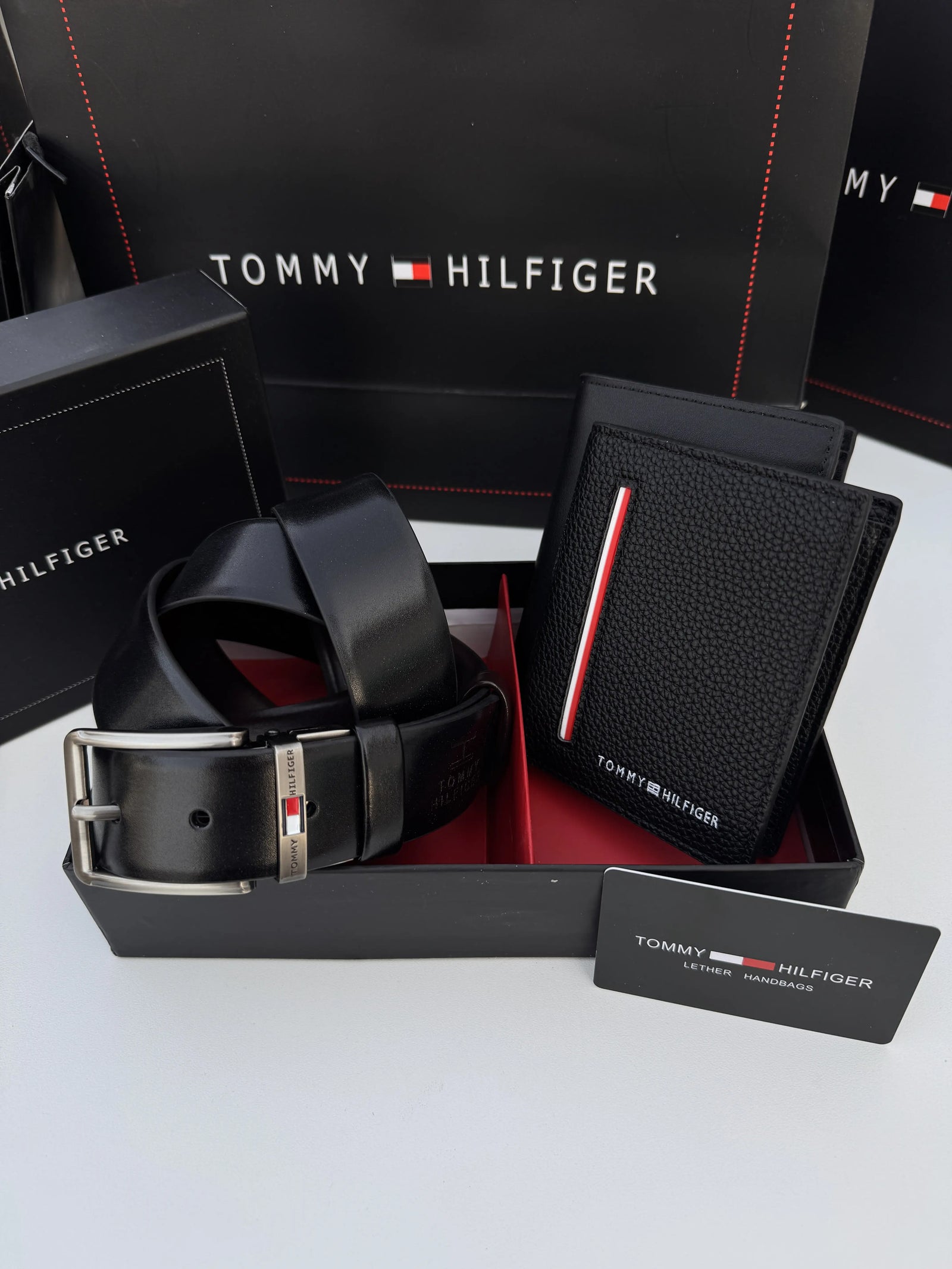 Tommy Hilfiger Wallet & Double Face Belt Set – Premium Gift Set with Box & Bag