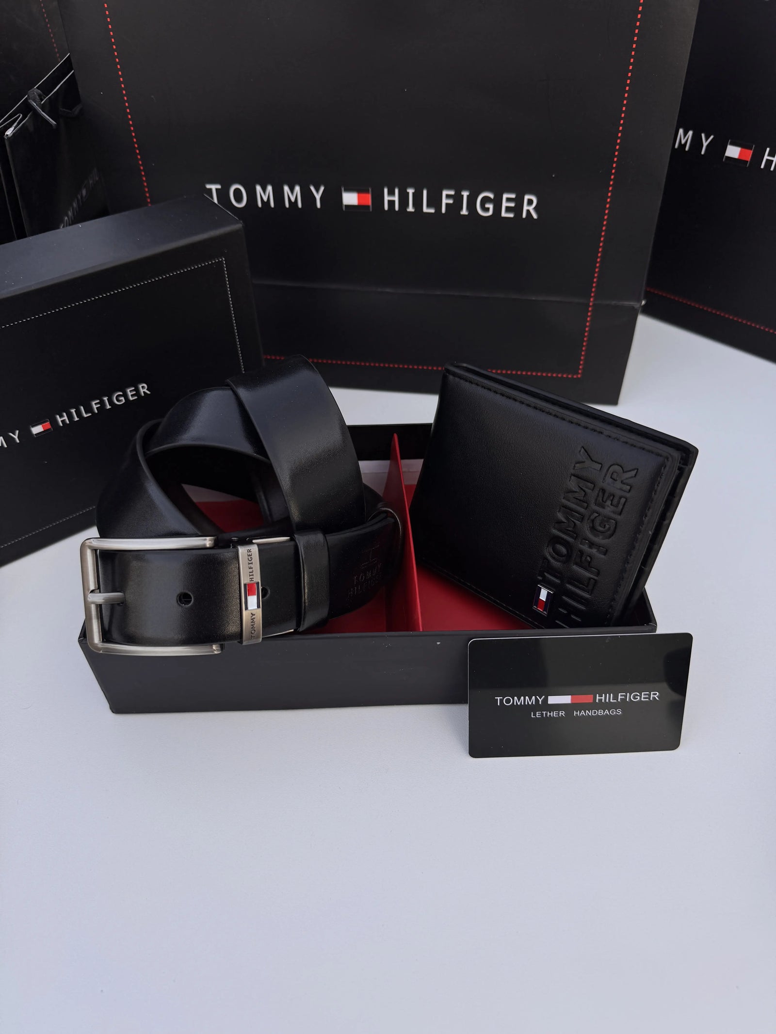 Tommy Hilfiger Wallet & Double Face Belt Set – Premium Gift Set with Box & Bag