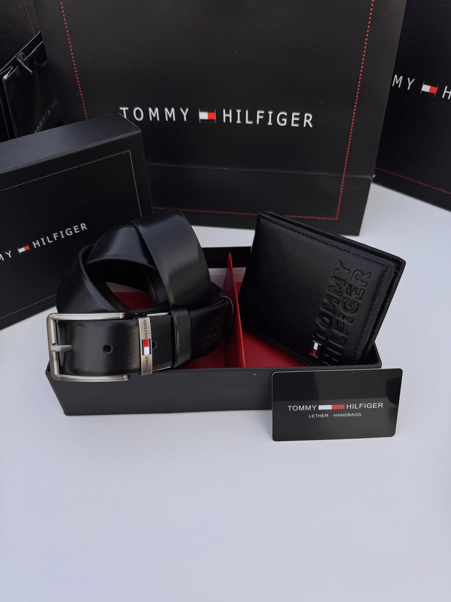 Tommy Hilfiger Wallet & Double Face Belt Set – Premium Gift Set with Box & Bag