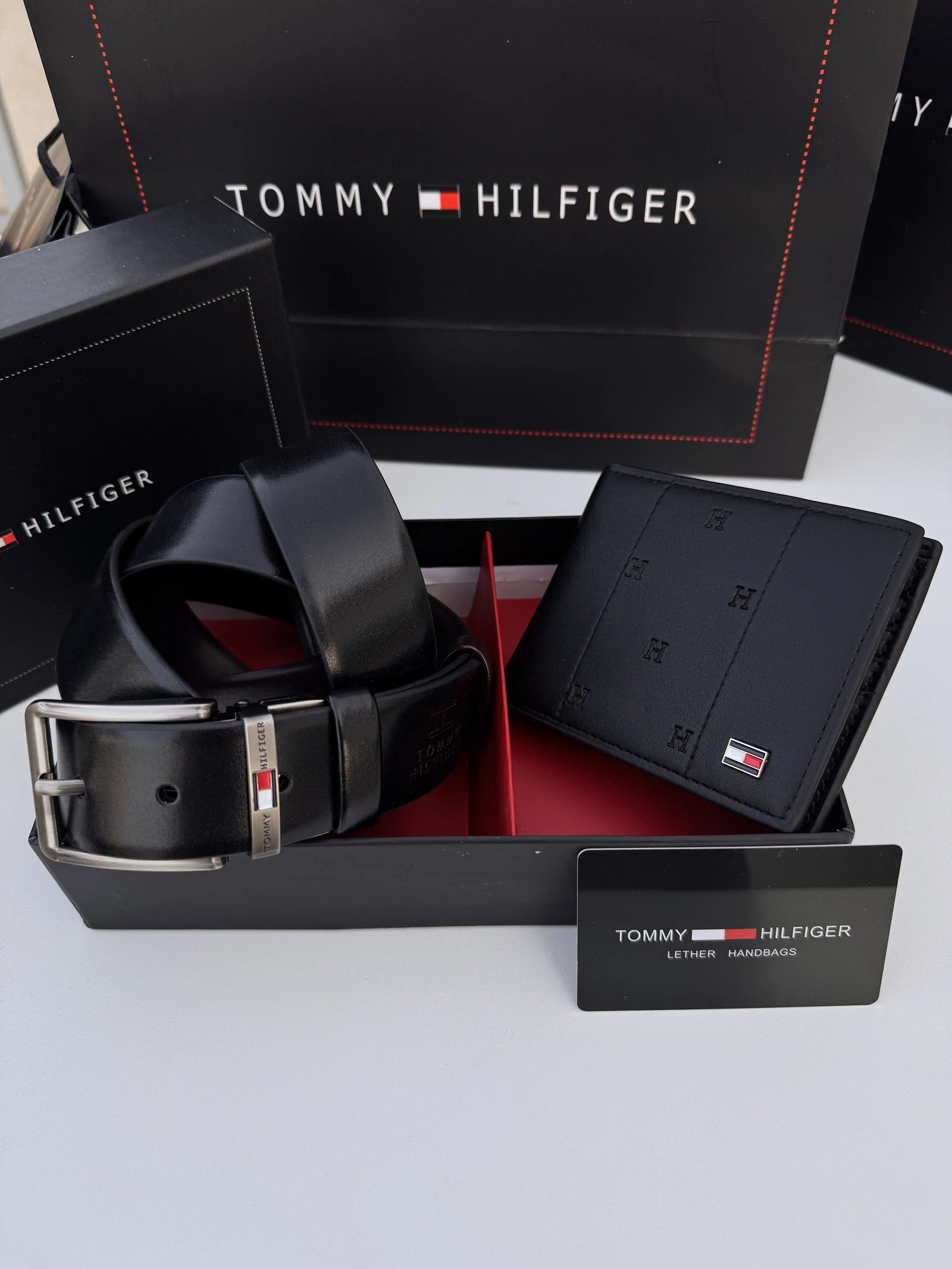 Tommy Hilfiger Wallet & Double Face Belt Set – Premium Gift Set with Box & Bag
