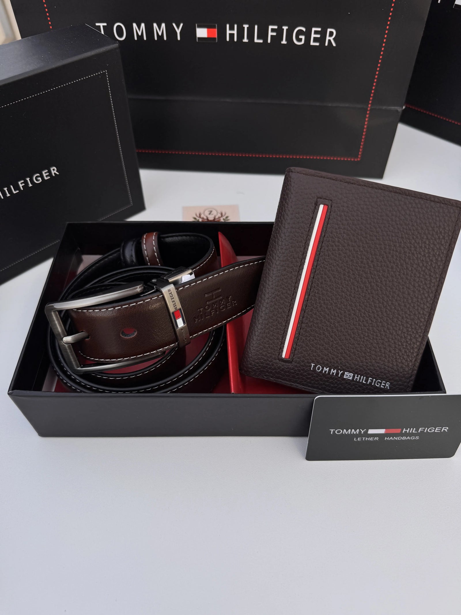 Tommy Hilfiger Wallet & Double Face Belt Set – Premium Gift Set with Box & Bag