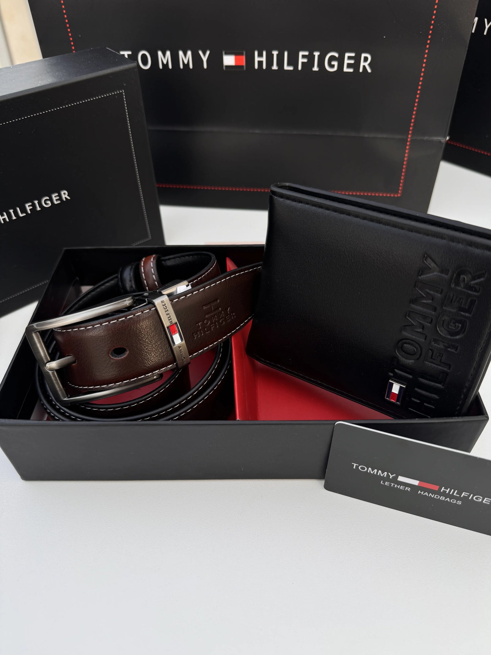 Tommy Hilfiger Wallet & Double Face Belt Set – Premium Gift Set with Box & Bag