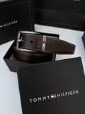 Tommy Hilfiger Double Face Belt – Black & Brown Reversible with Classic Buckle