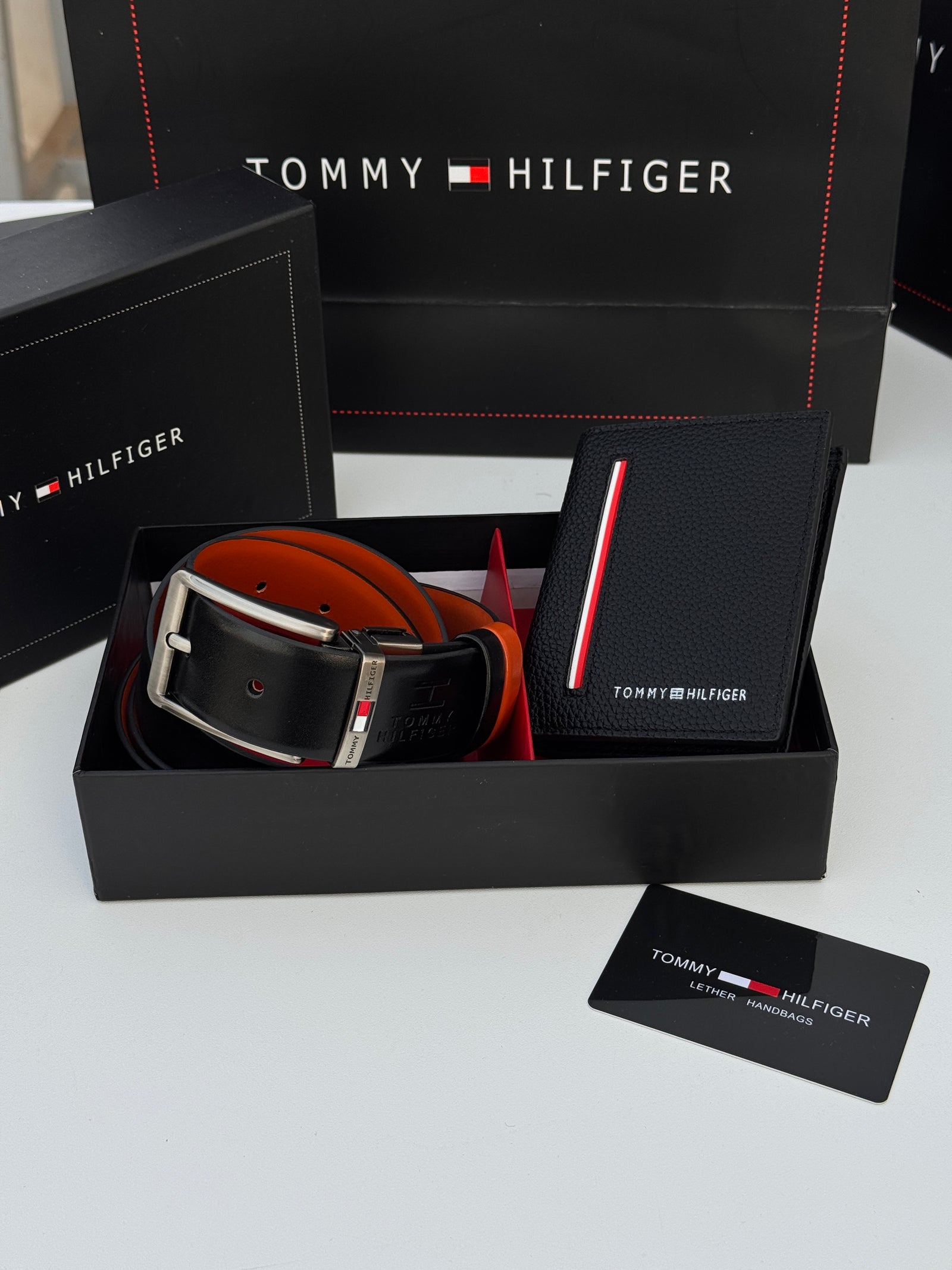 Tommy Hilfiger Wallet & Double Face Belt Set – Premium Gift Set with Box & Bag