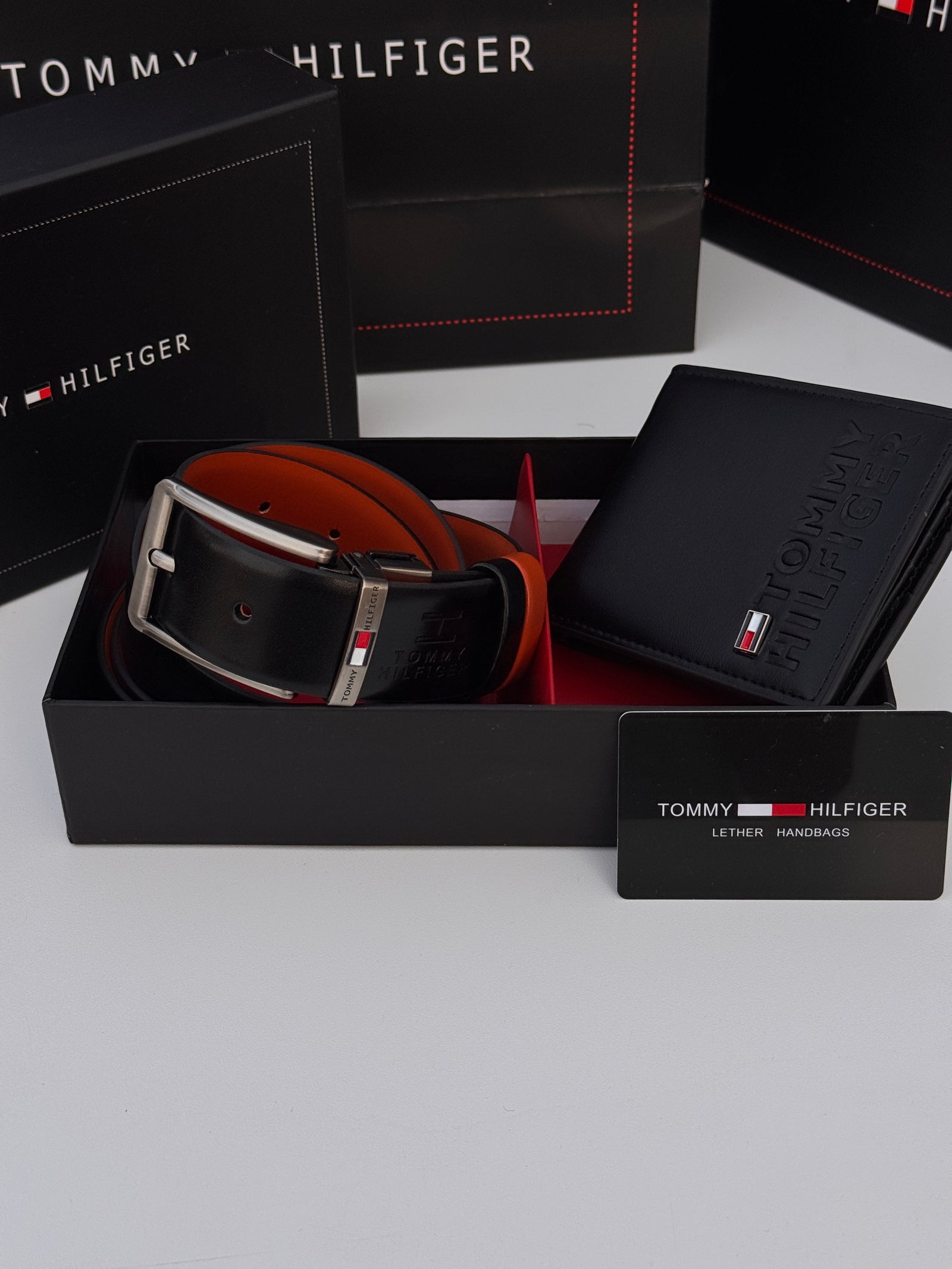 Tommy Hilfiger Wallet & Double Face Belt Set – Premium Gift Set with Box & Bag