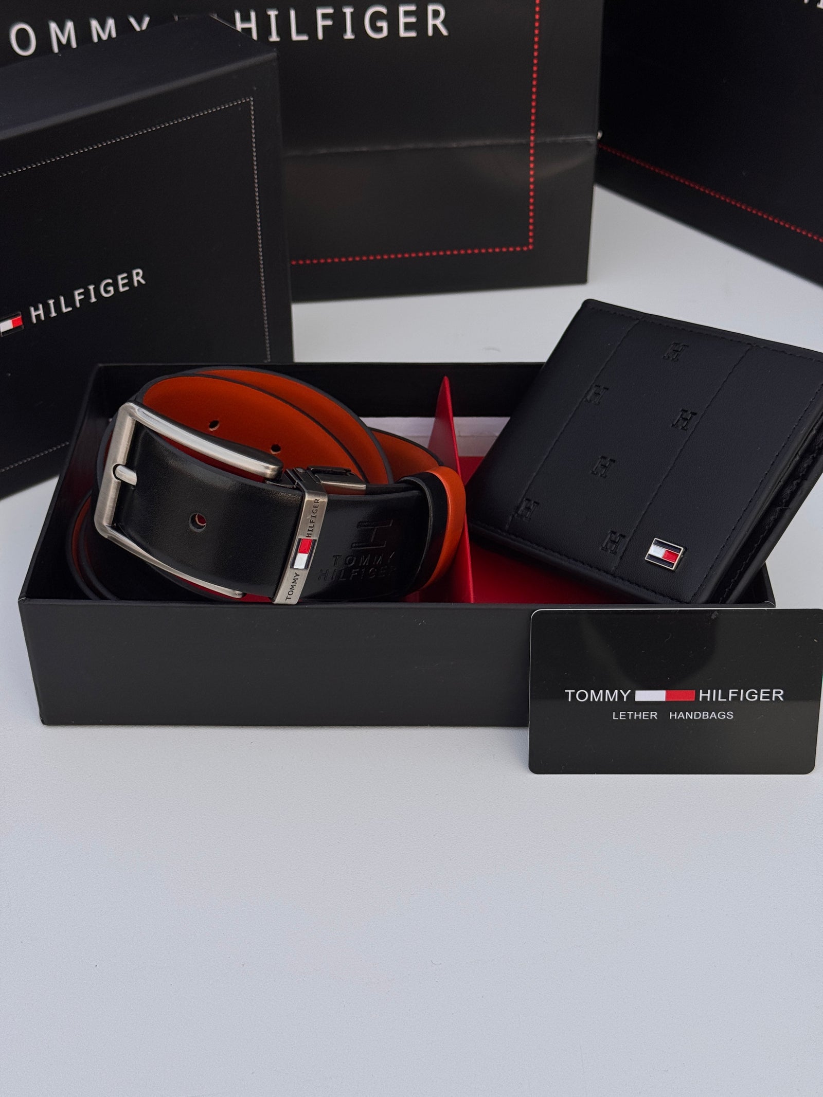 Tommy Hilfiger Wallet & Double Face Belt Set – Premium Gift Set with Box & Bag