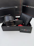 Tommy Hilfiger Wallet & Automatic Belt Set – Premium Gift Set with Box & Bag