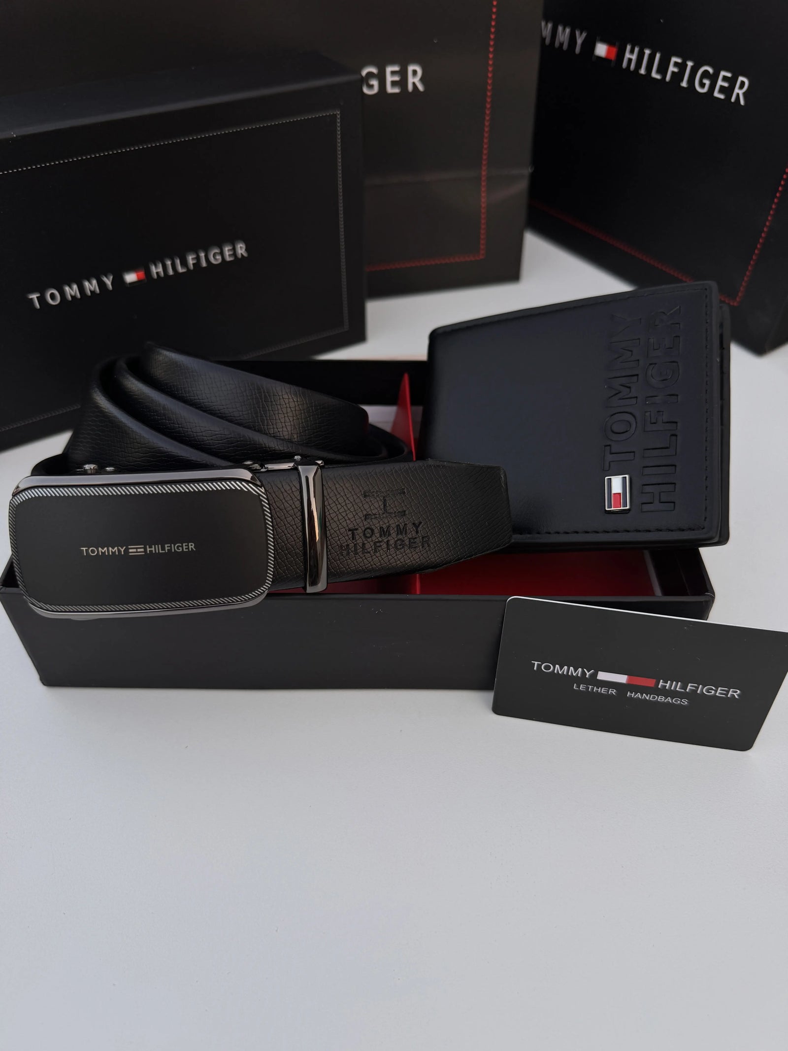 Tommy Hilfiger Crossbody Bag, Automatic Belt & Wallet Bundle