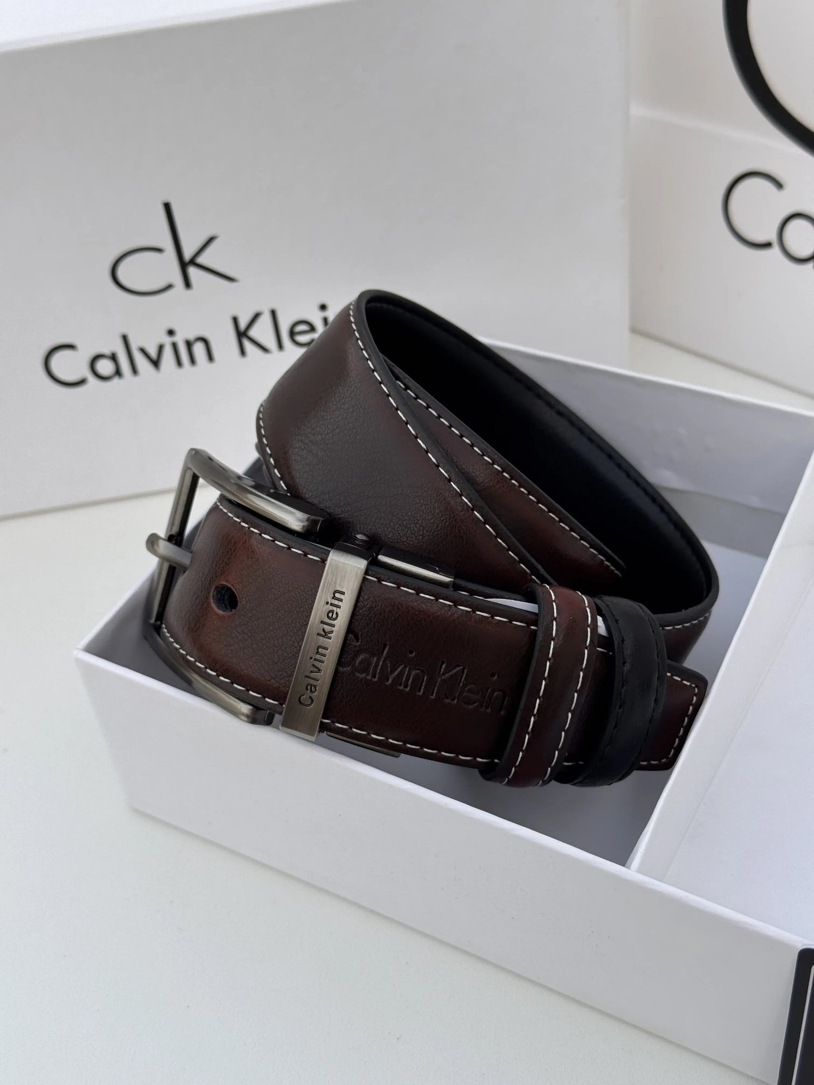CALVIN KLEIN Wallet & Double Face Belt Set – Premium Gift Set with Box & Bag