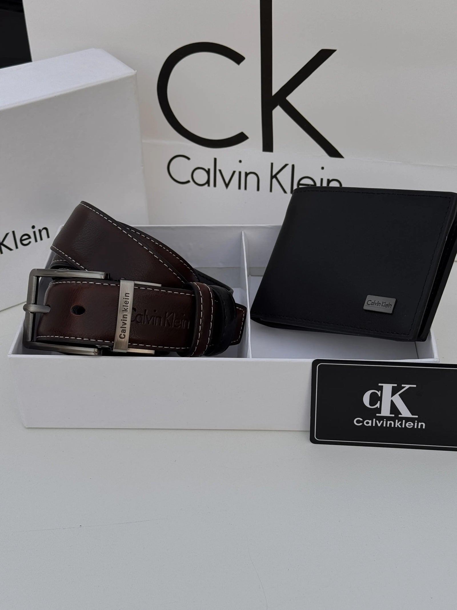 CALVIN KLEIN Wallet & Double Face Belt Set – Premium Gift Set with Box & Bag