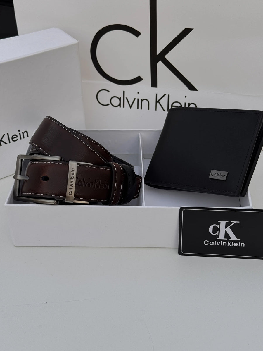 CALVIN KLEIN Wallet & Double Face Belt Set – Premium Gift Set with Box & Bag
