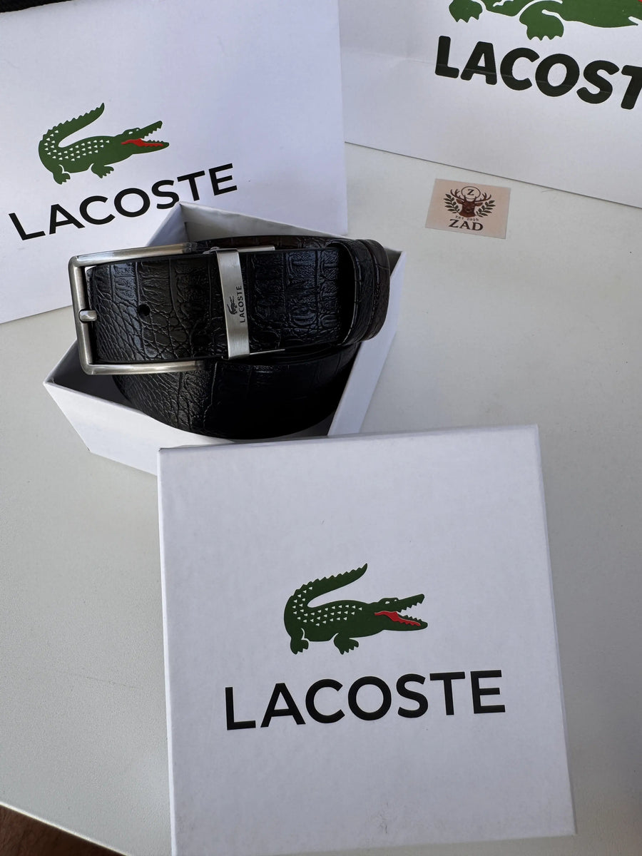 LACOSTE Wallet & Double Face Belt Set – Premium Gift Set with Box & Bag