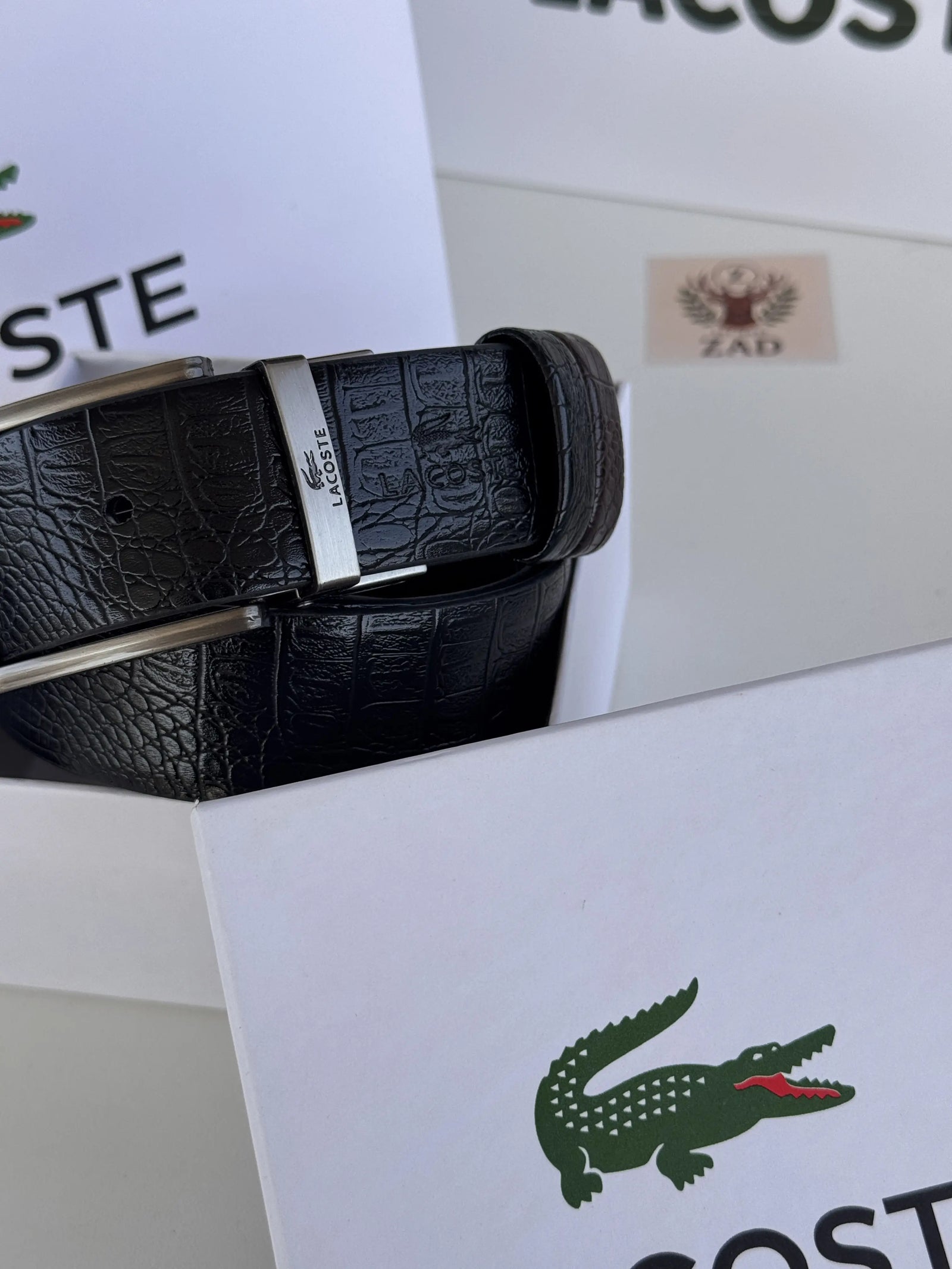 LACOSTE Wallet & Double Face Belt Set – Premium Gift Set with Box & Bag