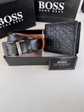 BOSS Wallet & Double Face Belt Set – Premium Gift Set with Box & Bag