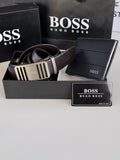 BOSS Wallet & Automatic Belt Set – Premium Gift Set with Box & Bag
