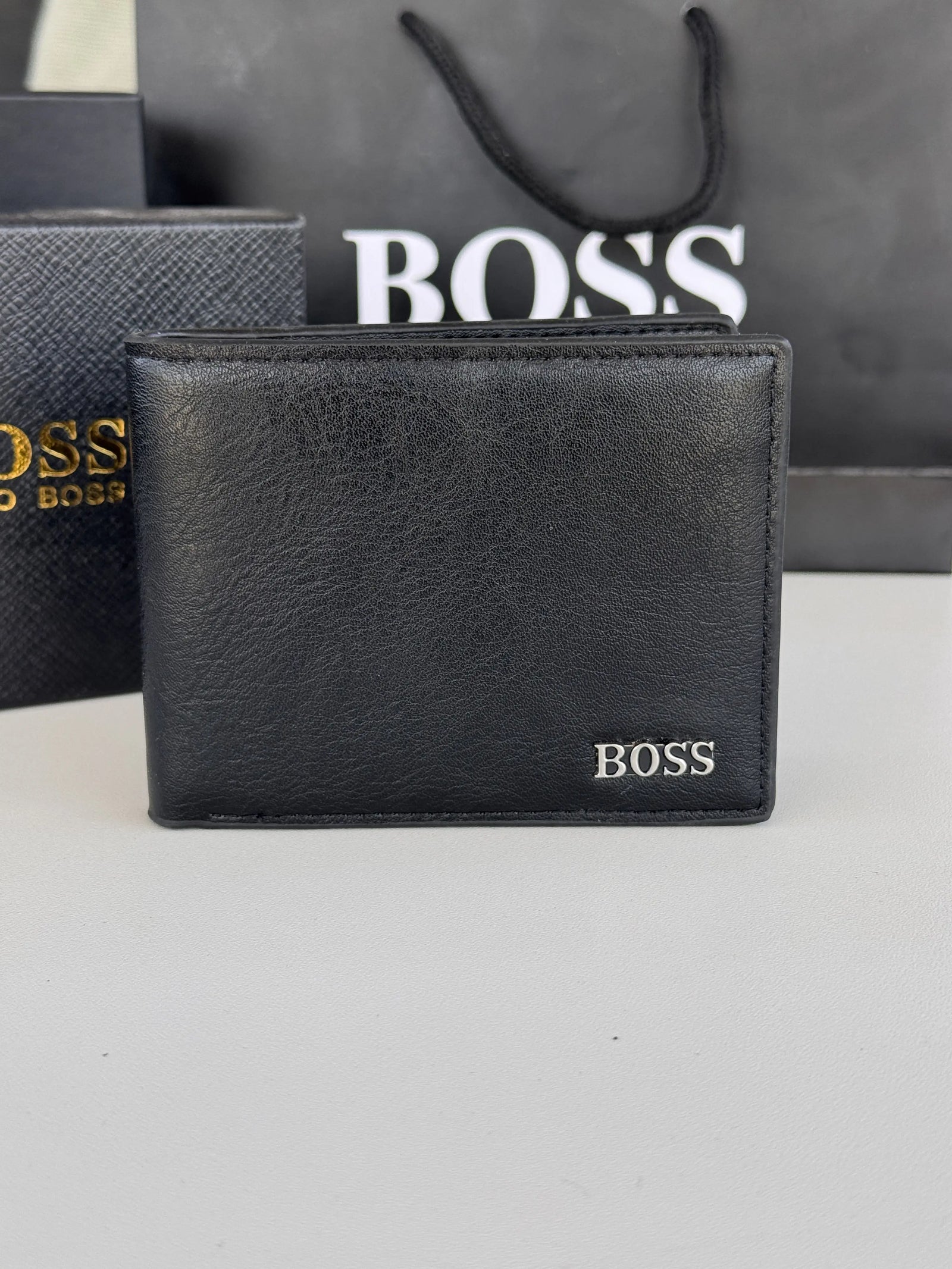 BOSS Wallet & Automatic Belt Set – Premium Gift Set with Box & Bag
