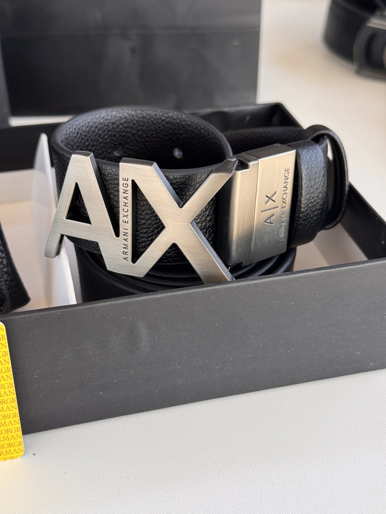 ARMANI Wallet & Double Face Belt Set – Premium Gift Set with Box & Bag
