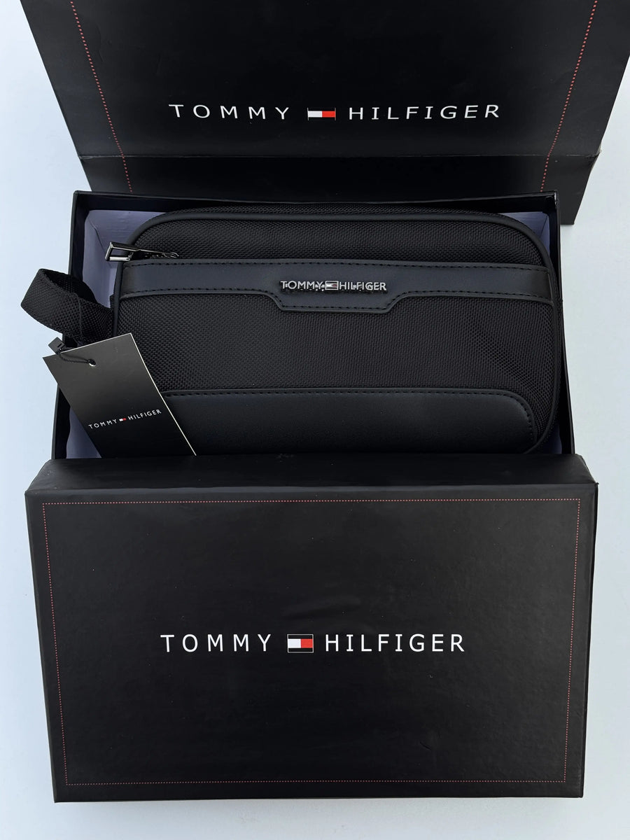 Tommy Hilfiger Leather Handbag, Bifold Wallet & Metal Watch Bundle