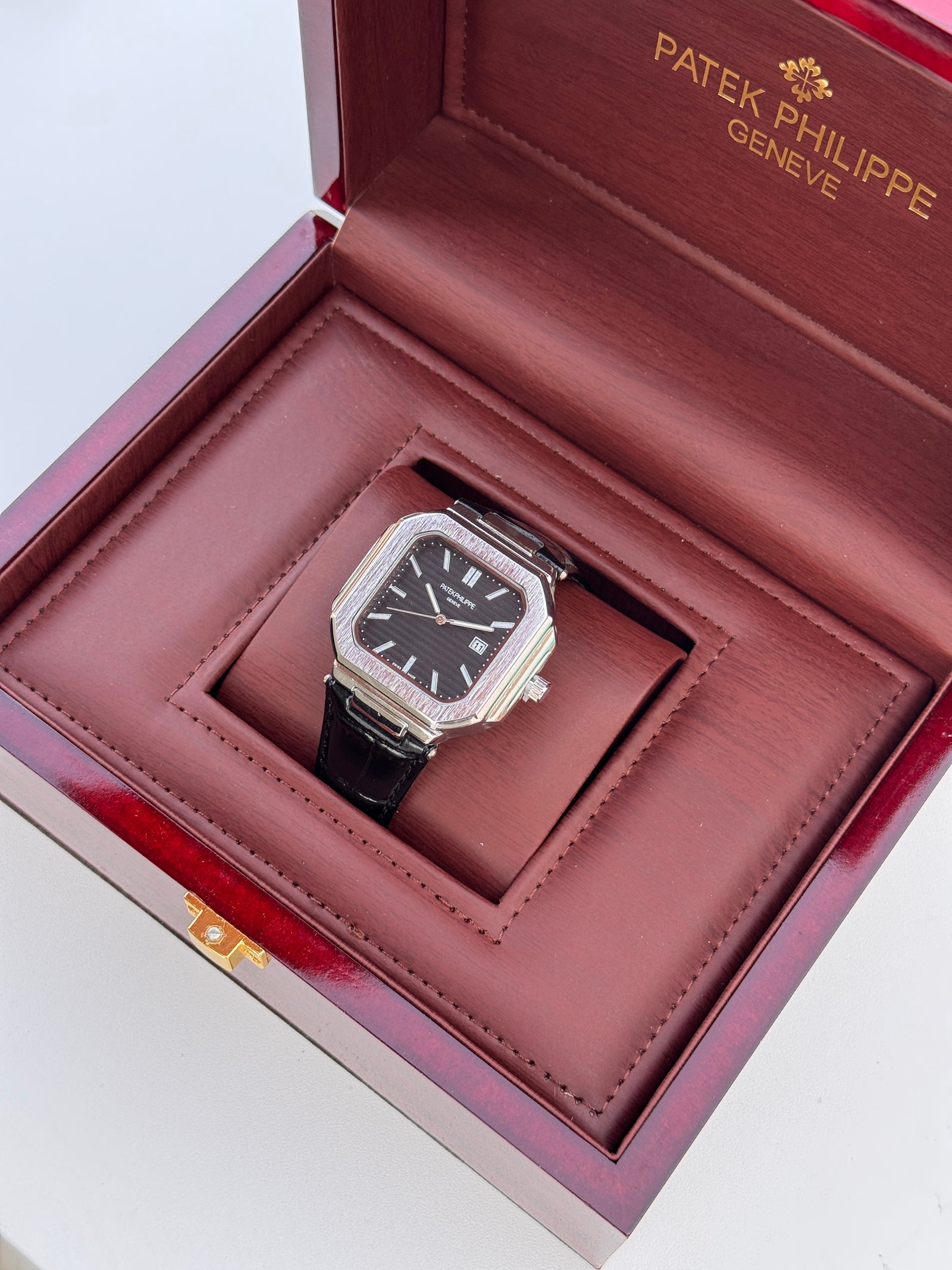 Patek Philippe leather Watch – with Standard Gift Box Packaging