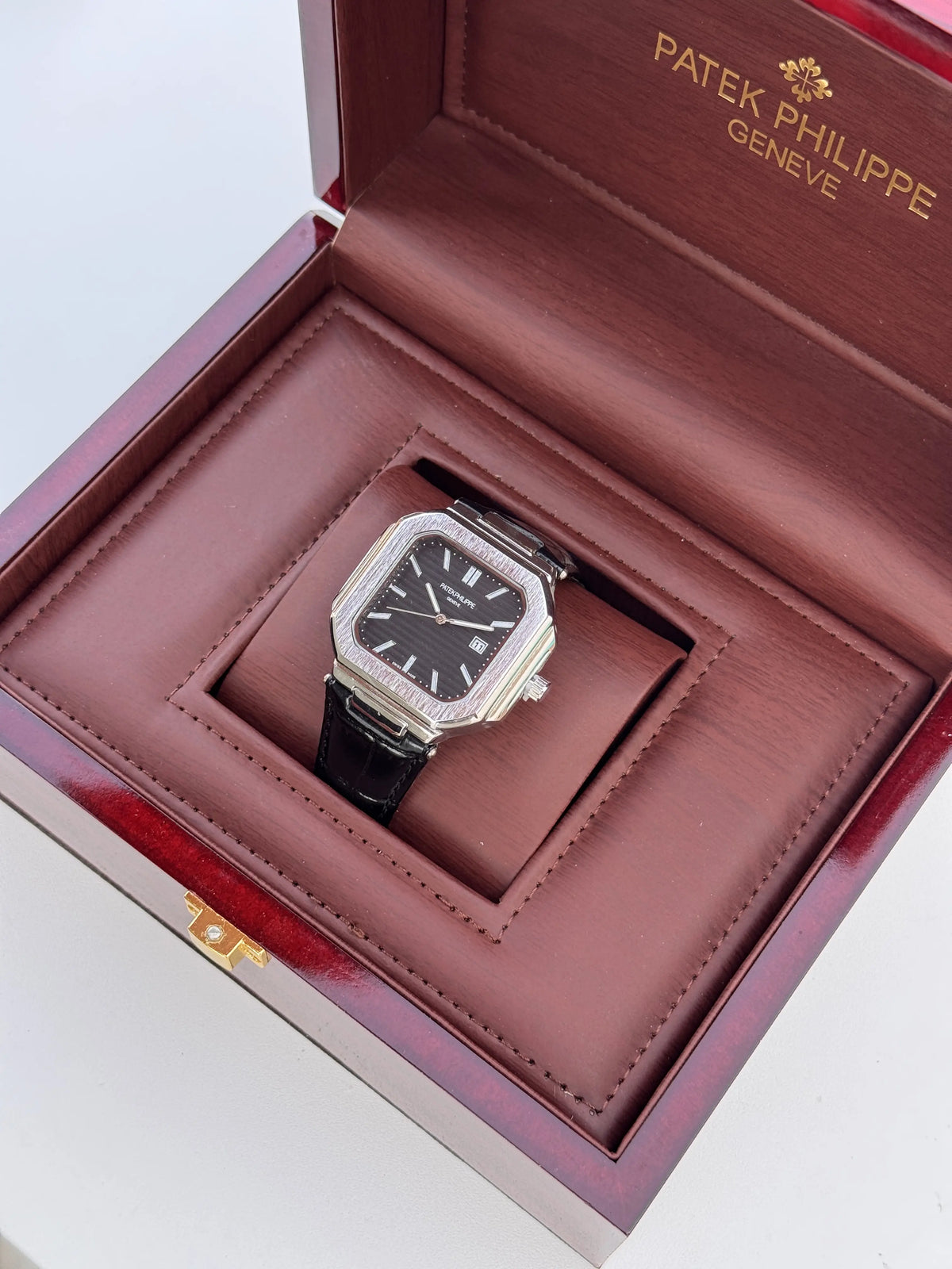 Patek Philippe leather Watch – with Standard Gift Box Packaging