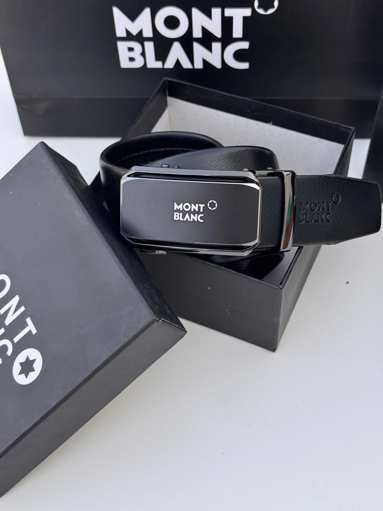 MONT BLANC Automatic Belt – Adjustable Belt with Gift Box & Bag