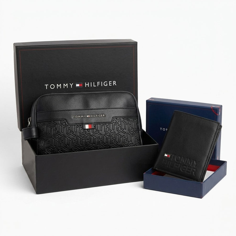 Tommy Hilfiger Leather Handbag & Bifold Wallet Daily carry Bundle
