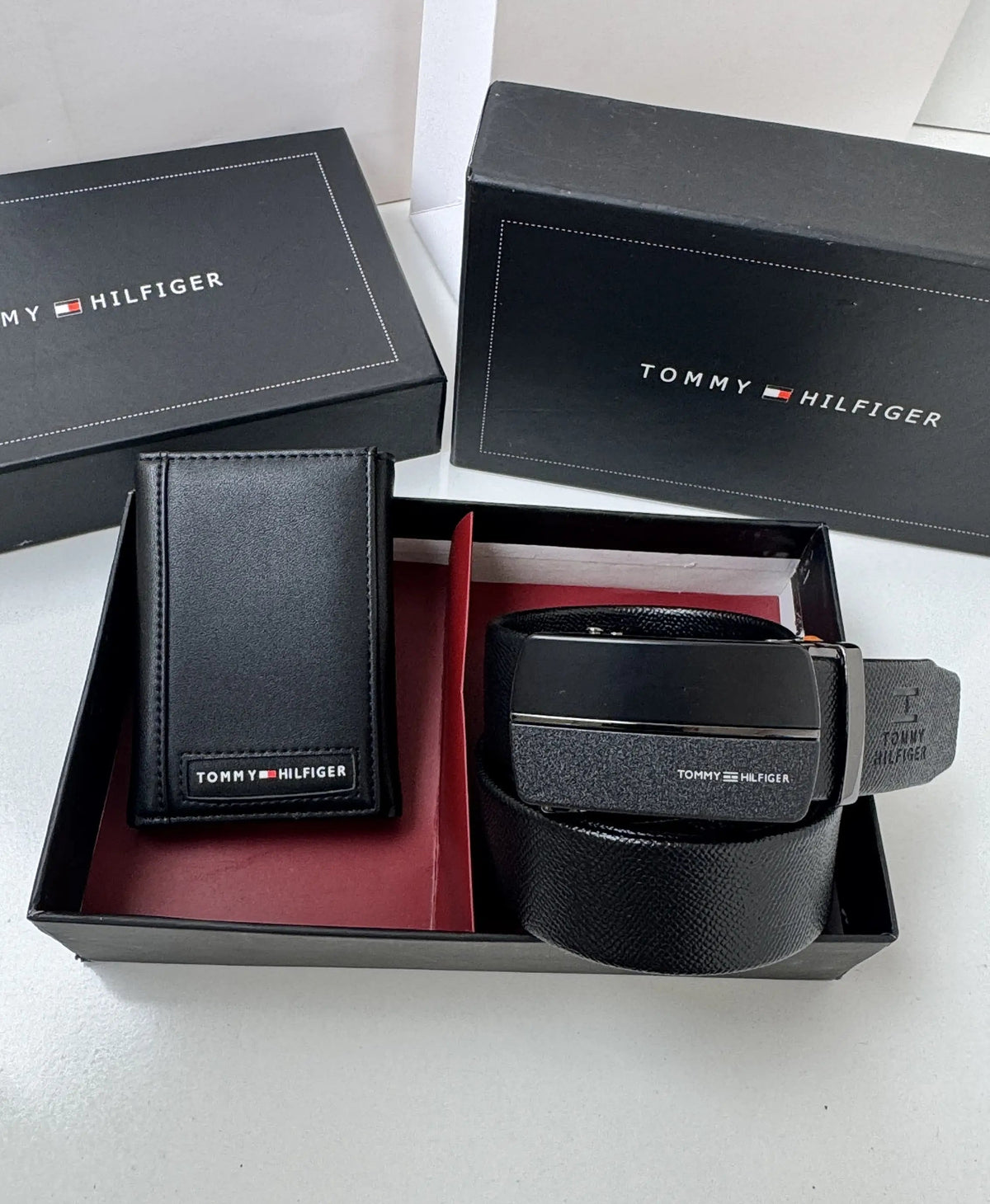 Tommy Hilfiger Wallet & Automatic Belt Set – Premium Gift Set with Box & Bag