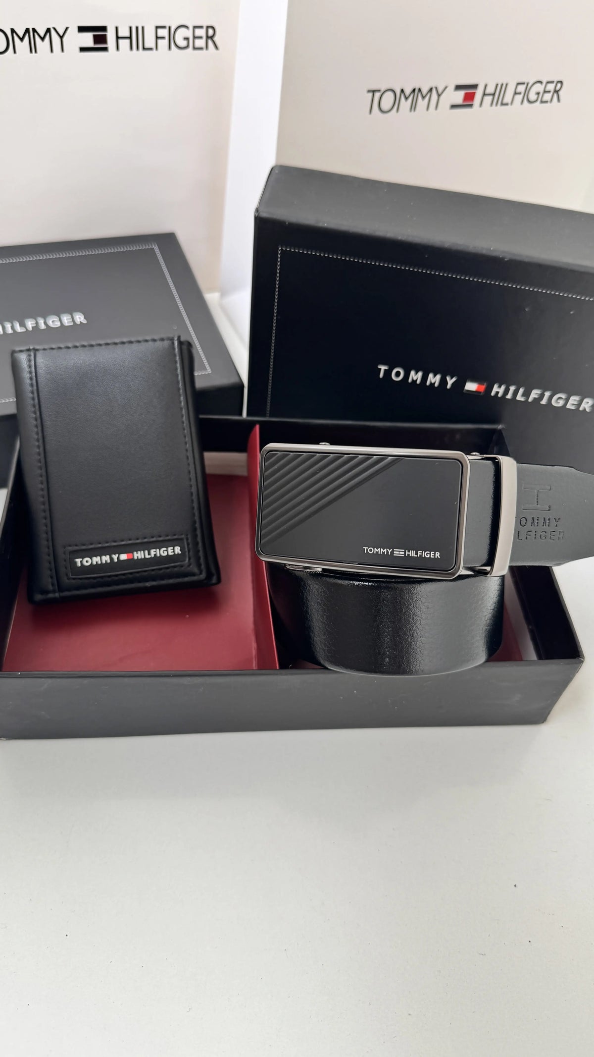Tommy Hilfiger Wallet & Automatic Belt Set – Premium Gift Set with Box & Bag