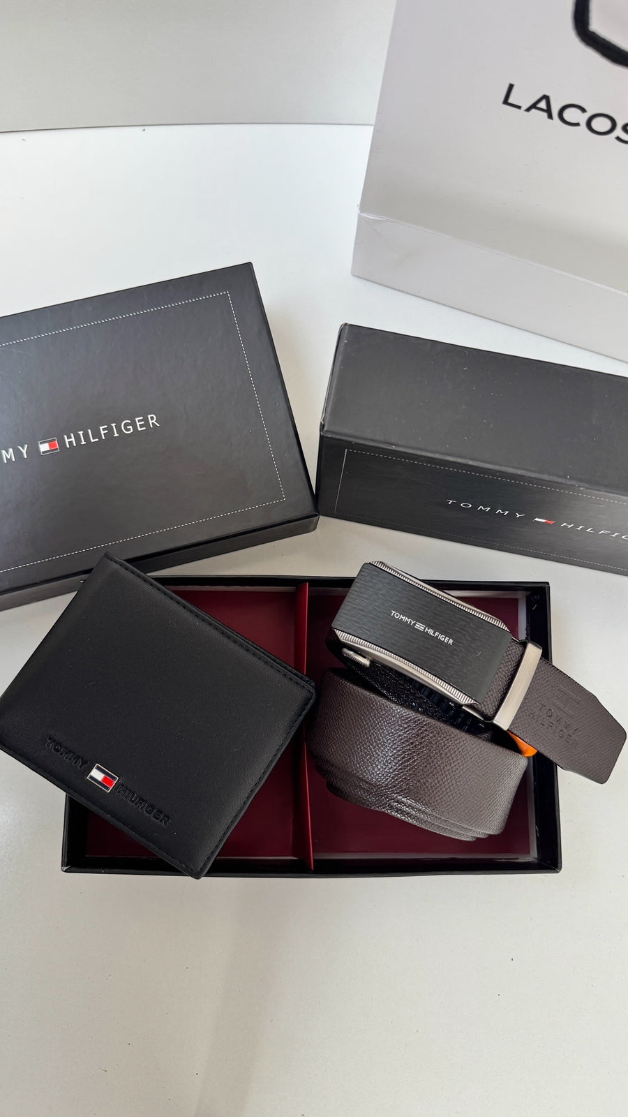 Tommy Hilfiger Wallet & Automatic Belt Set – Premium Gift Set with Box & Bag