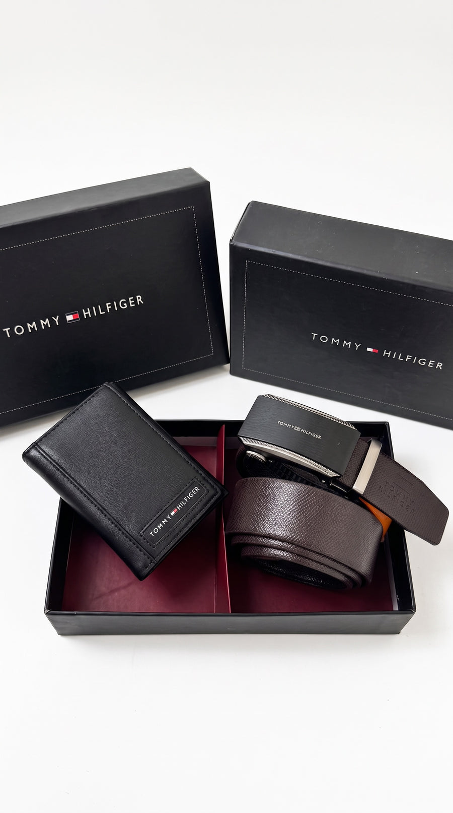 Tommy Hilfiger Wallet & Automatic Belt Set – Premium Gift Set with Box & Bag