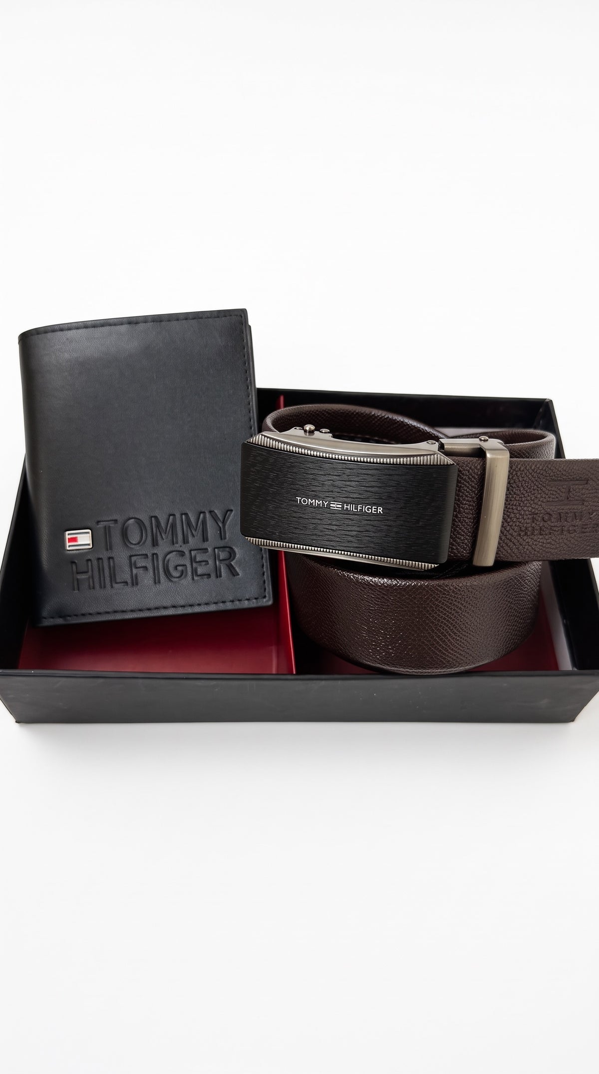 Tommy Hilfiger Wallet & Automatic Belt Set – Premium Gift Set with Box & Bag
