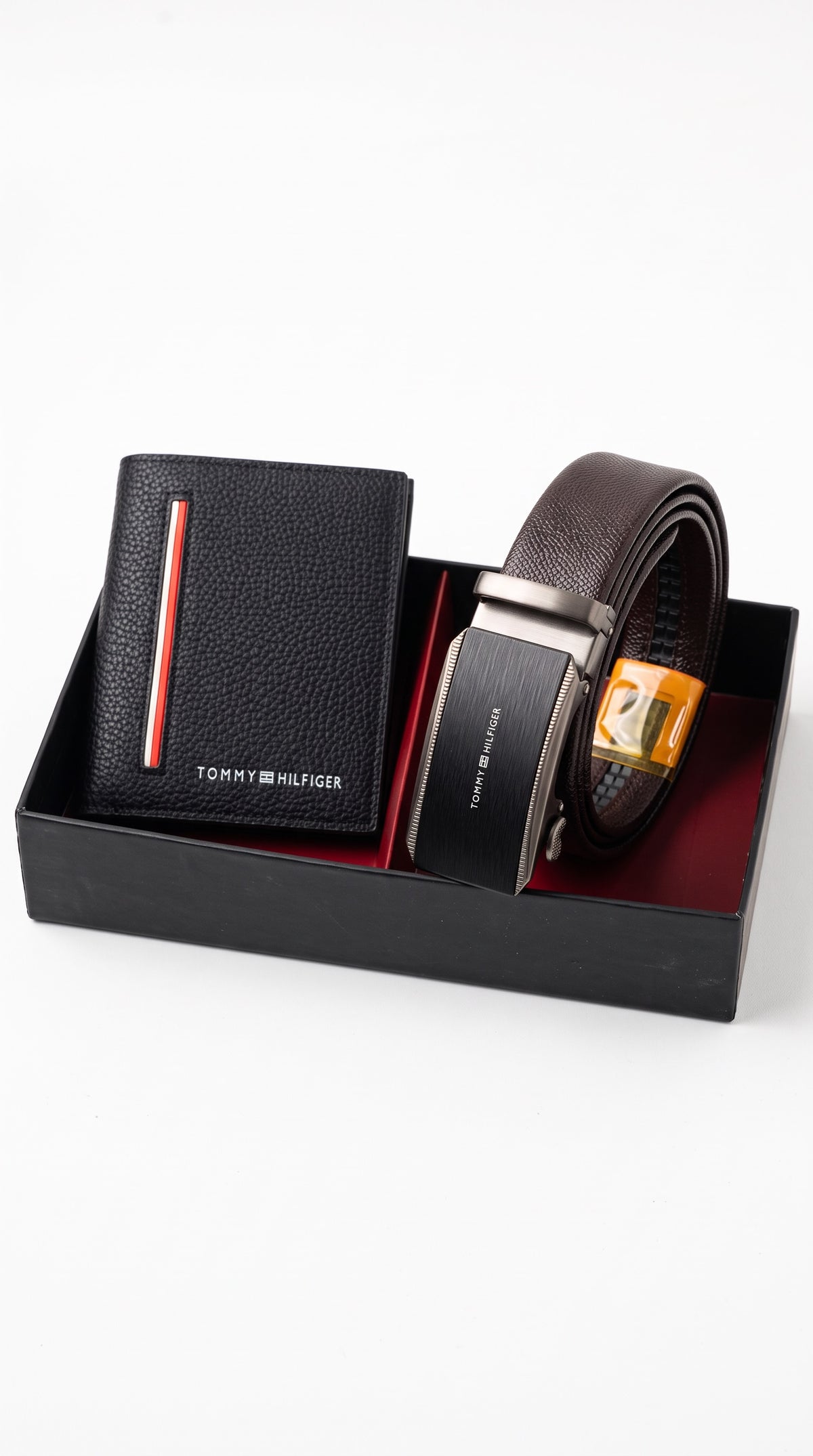 Tommy Hilfiger Wallet & Automatic Belt Set – Premium Gift Set with Box & Bag